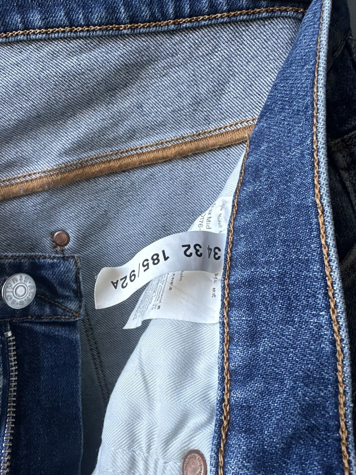Acne Studios Acne Studios Max Mid Blue Denim Pants Size 34x32 Size US 34 / EU 50 - 7 Thumbnail