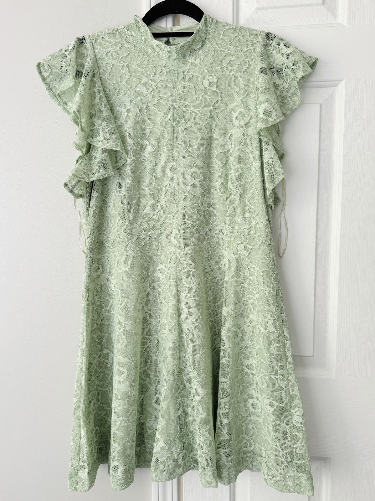 Anthropologie Anthropologie Maeve Mock-Neck Lace Mini Dress, Size XS Size XS / US 0-2 / IT 36-38 - 4 Thumbnail