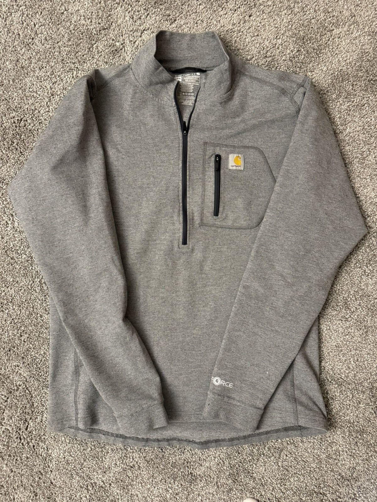 Carhartt Heavyweight heathered knit base layer quarter-zip Size US M / EU 48-50 / 2 - 1 Thumbnail
