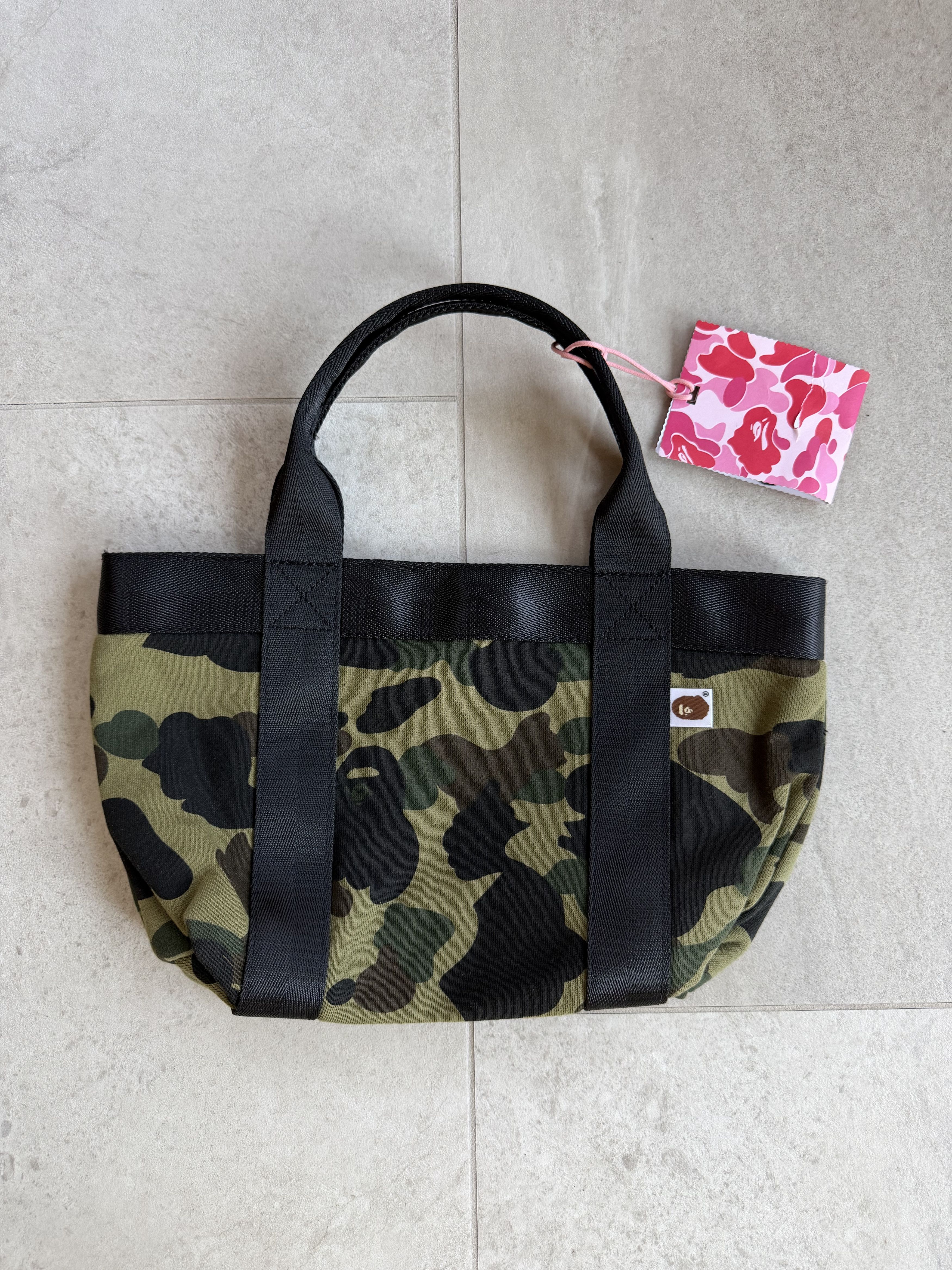 Bape Bape 1st Camo Sweat Mini Tote Bag in Green Size ONE SIZE - 1 Thumbnail