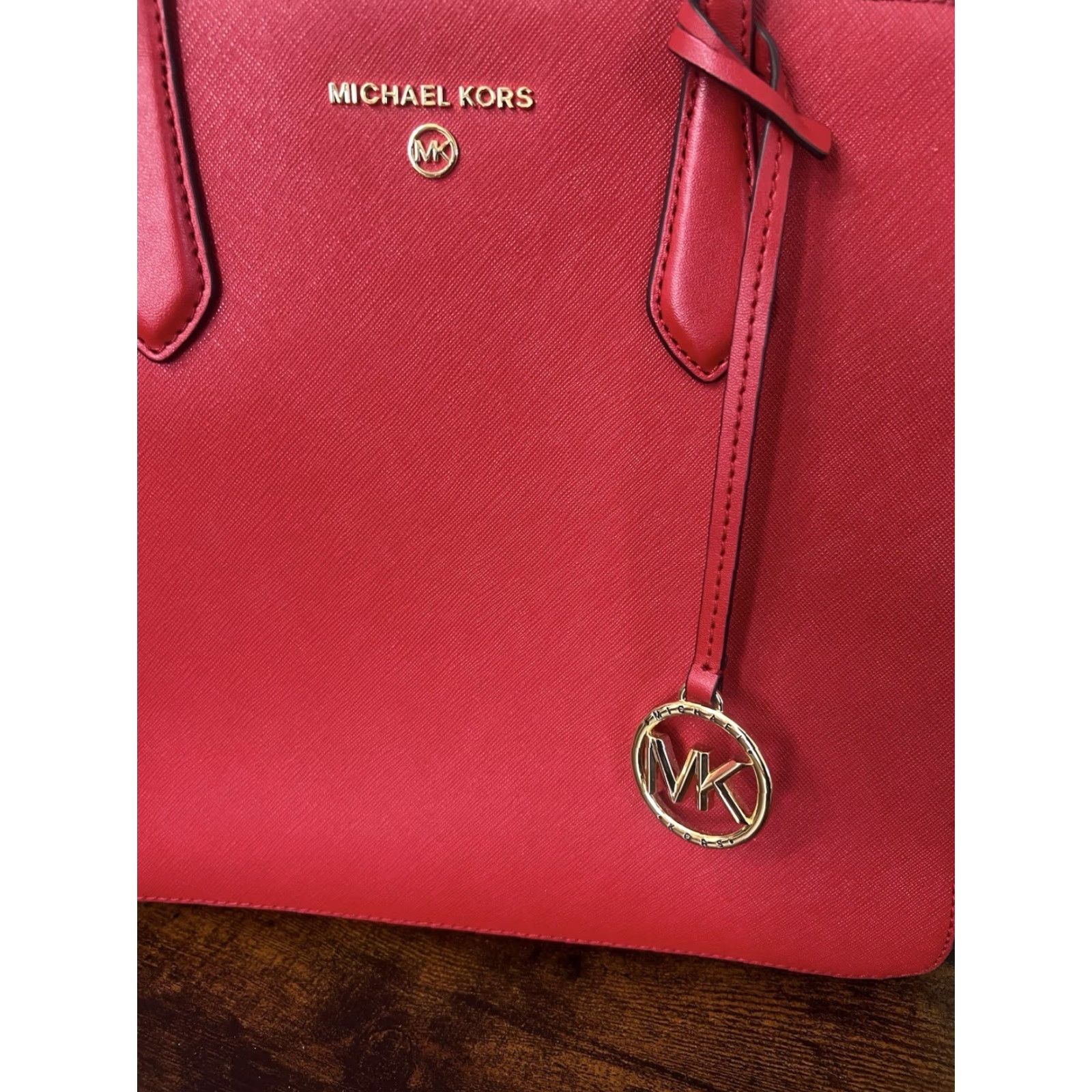 Michael Kors VINTAGE Michael Kors Marilyn Medium Saffiano Leather Tote Woman Red Bag Size ONE SIZE - 3 Thumbnail
