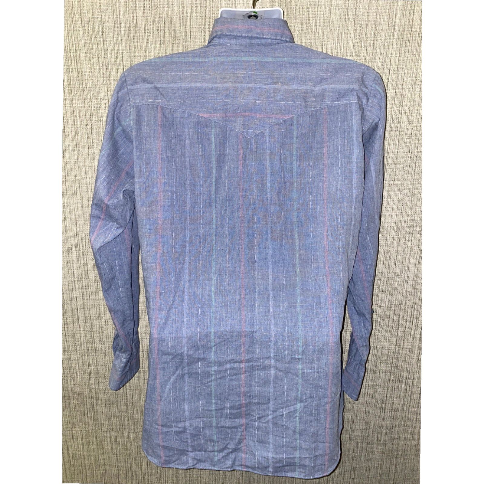 Vintage VINTAGE Miller Westernwear Blue Button-Up Long Sleeve Shirt Adult Medium Mens Size US M / EU 48-50 / 2 - 5 Thumbnail