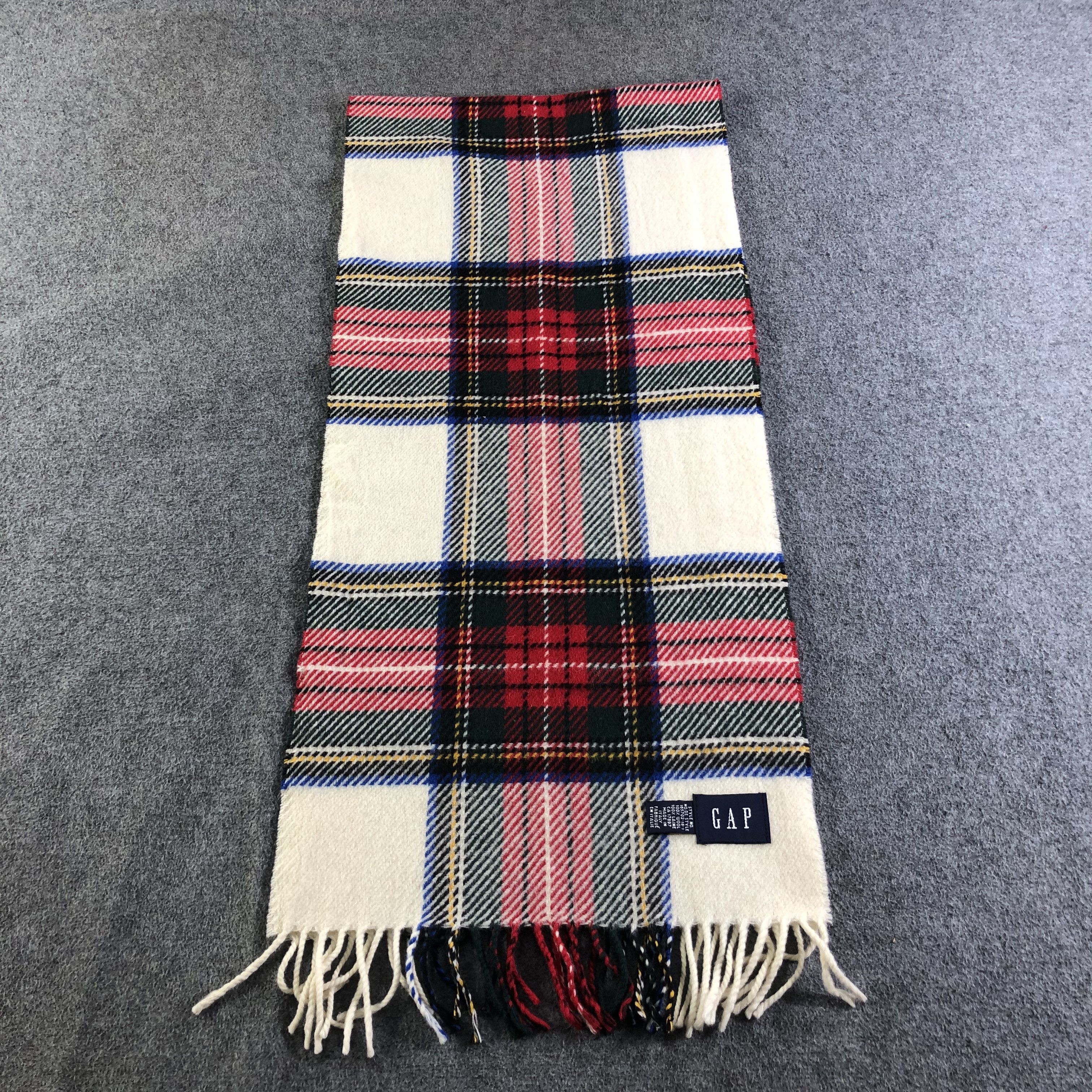 Gap Gap Tartan Wool Scarf Muffler V2033 Size ONE SIZE - 2 Thumbnail