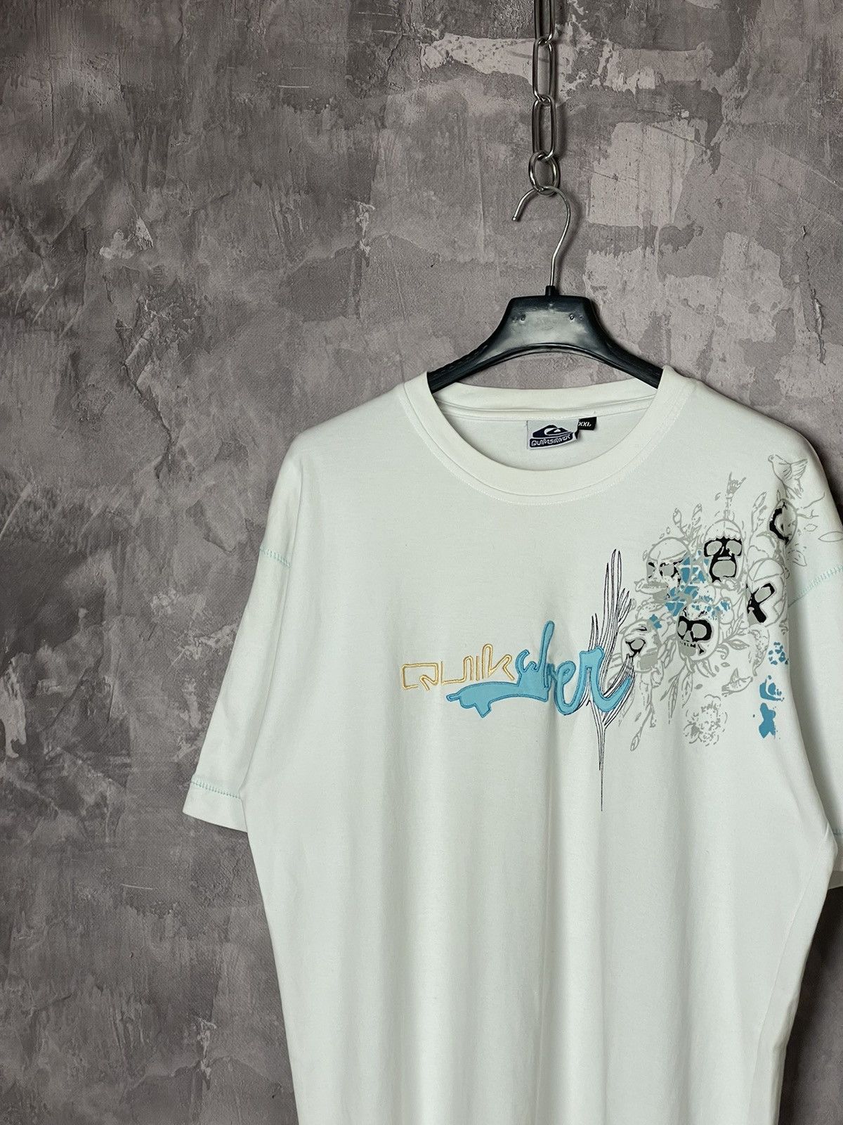 Affliction × Quiksilver Vintage Quiksilver Affliction Style Big Print Mocha t shirt Size US XL / EU 56 / 4 - 3 Thumbnail