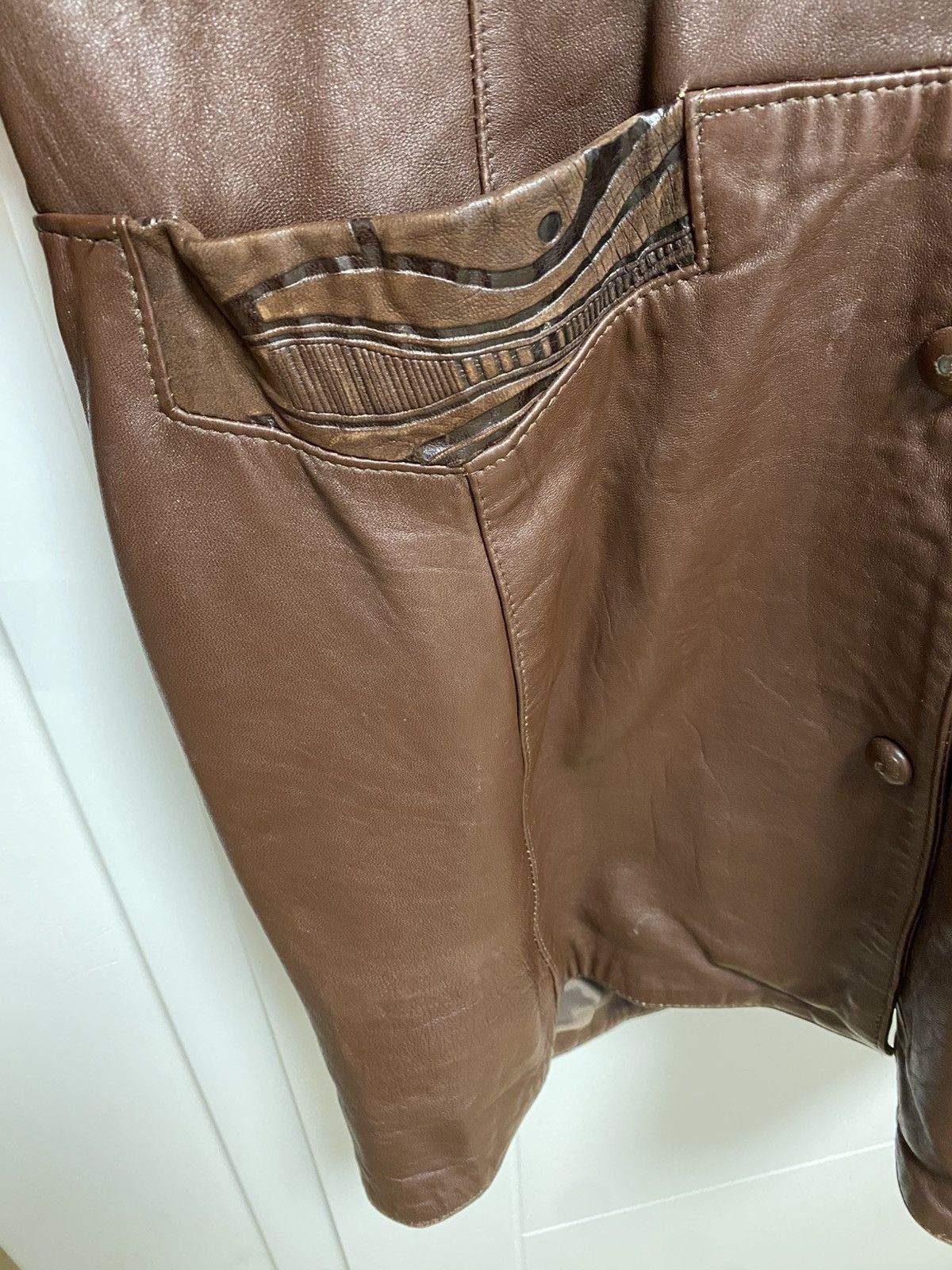 Affliction × Vintage Leather Brown jacket vintage oversize Size L / US 10 / IT 46 - 4 Thumbnail