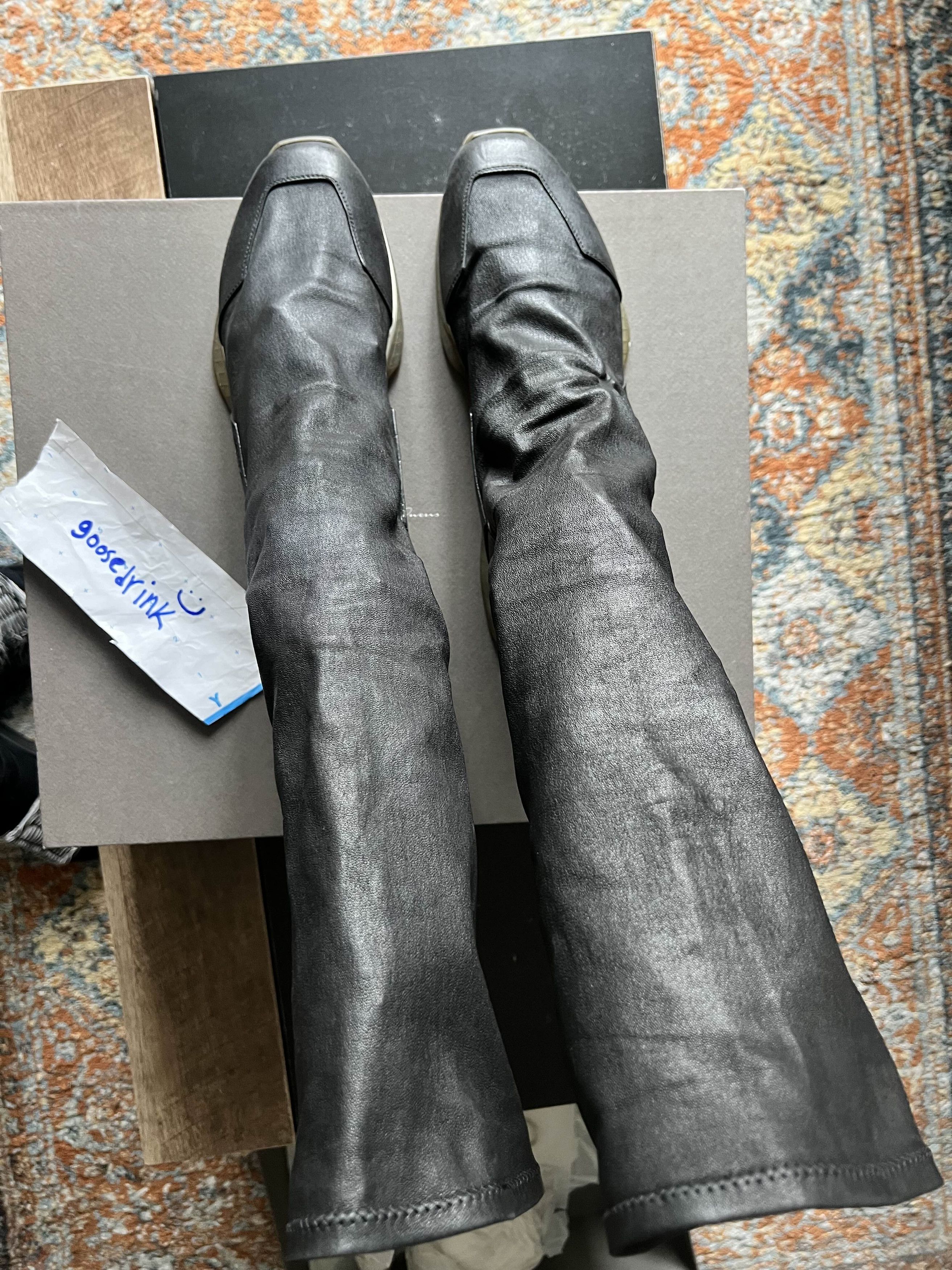 Rick Owens RICK OWENS SS20 "TECUATL" Oblique Sock Runners Size US 8 / EU 41 - 3 Thumbnail