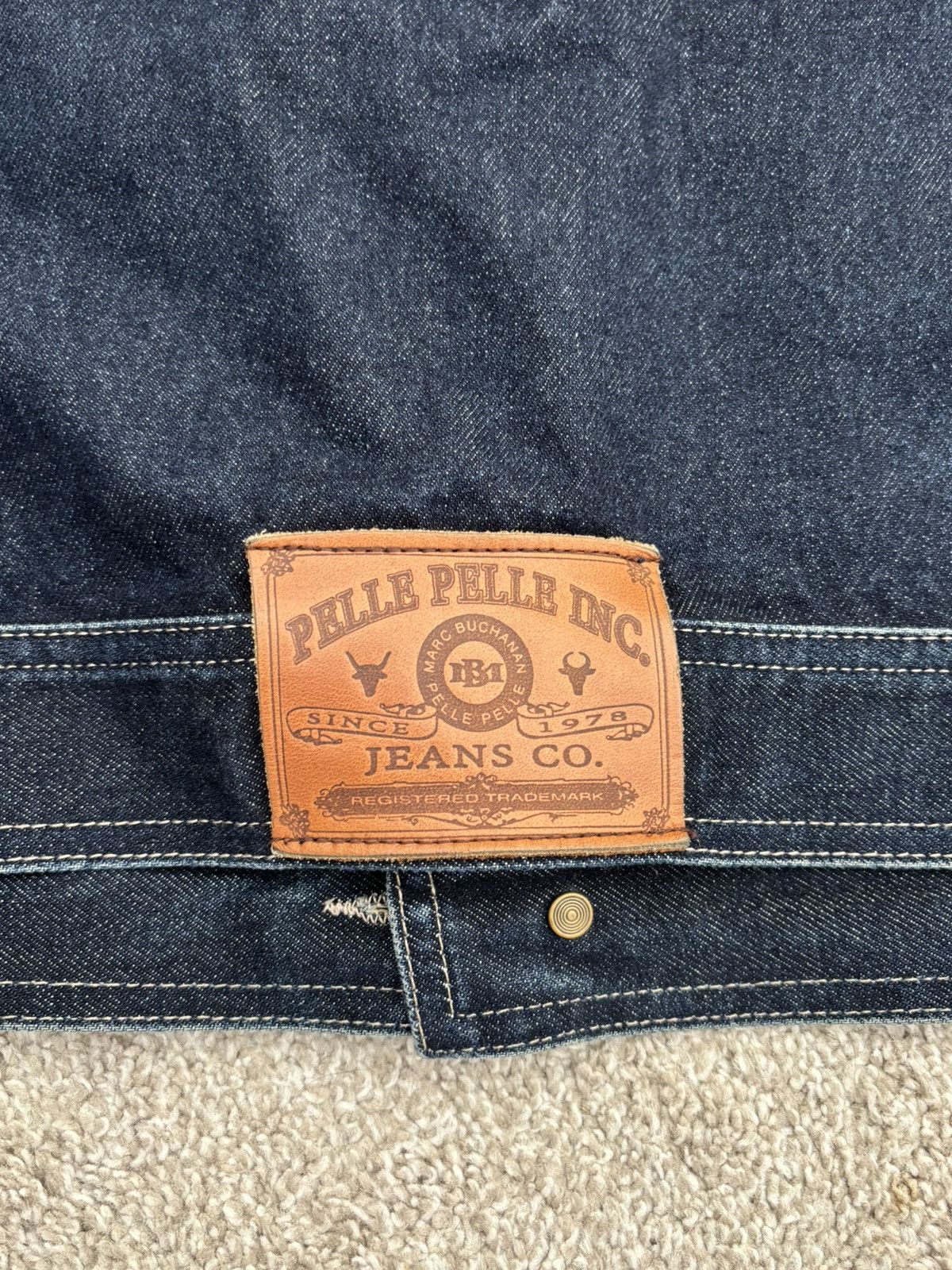 Pelle Pelle Vintage Pelle Pelle Denim Jacket Size US XXL / EU 58 / 5 - 4 Thumbnail