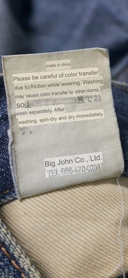 Vintage Vintage BIG JOHN Denim Cargo Pocket Jeans Size US 34 / EU 50 - 17 Thumbnail