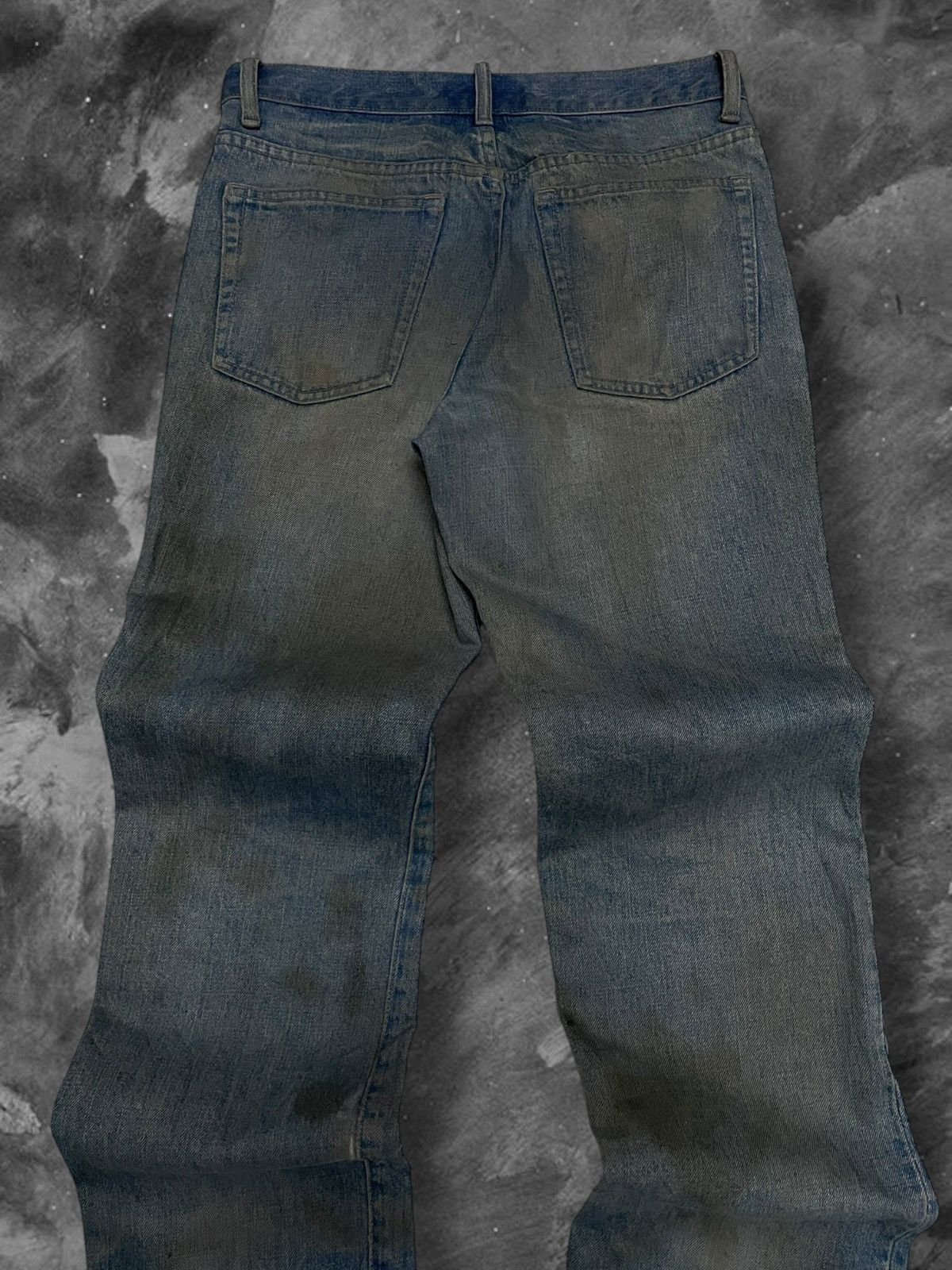 Japanese Brand Vintage 1990s Japan Designer POINT War Control Mudwash Denim Size US 29 - 12 Thumbnail