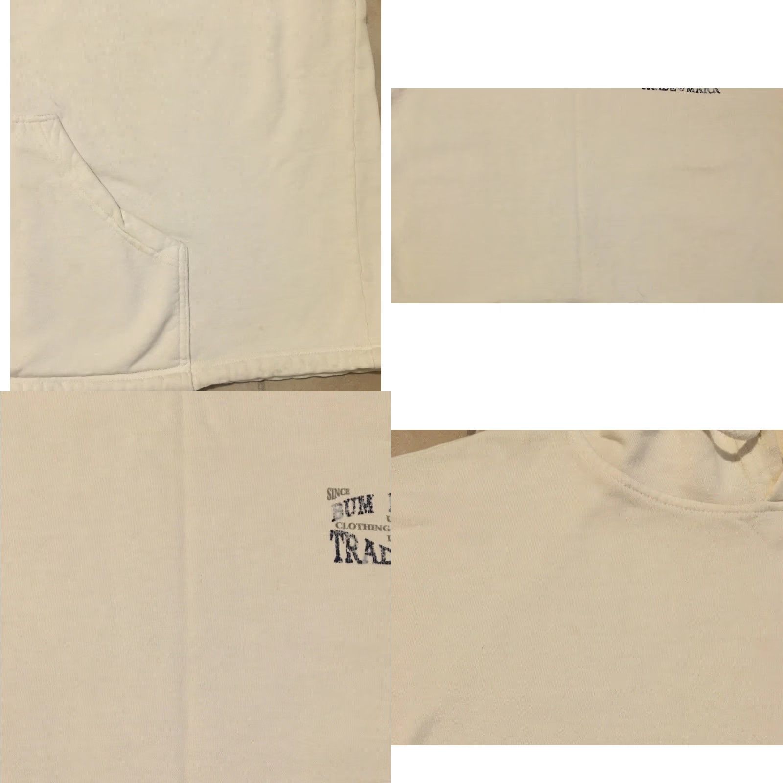Vintage Vtg 90s BUM Equipment Faded Distress Boxy Hoodie XL Men White Oversized Pullover Sweatshirt Size US XL / EU 56 / 4 - 8 Thumbnail