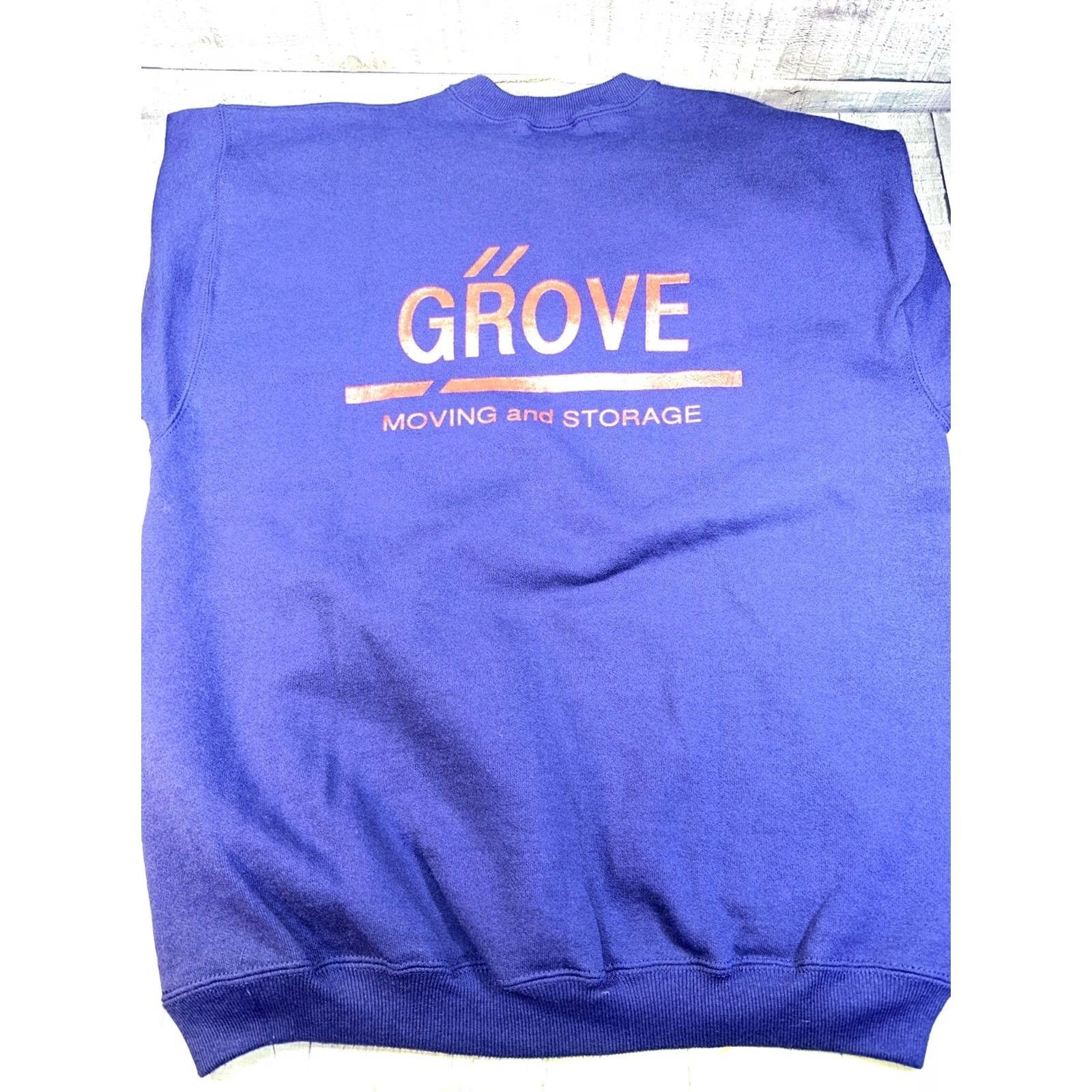 Hanes VINTAGE Hanes Sweatshirt Men's L Navy Blue Heavyweight Back Logo Pullover Blank Back Logo Size US L / EU 52-54 / 3 - 6 Thumbnail