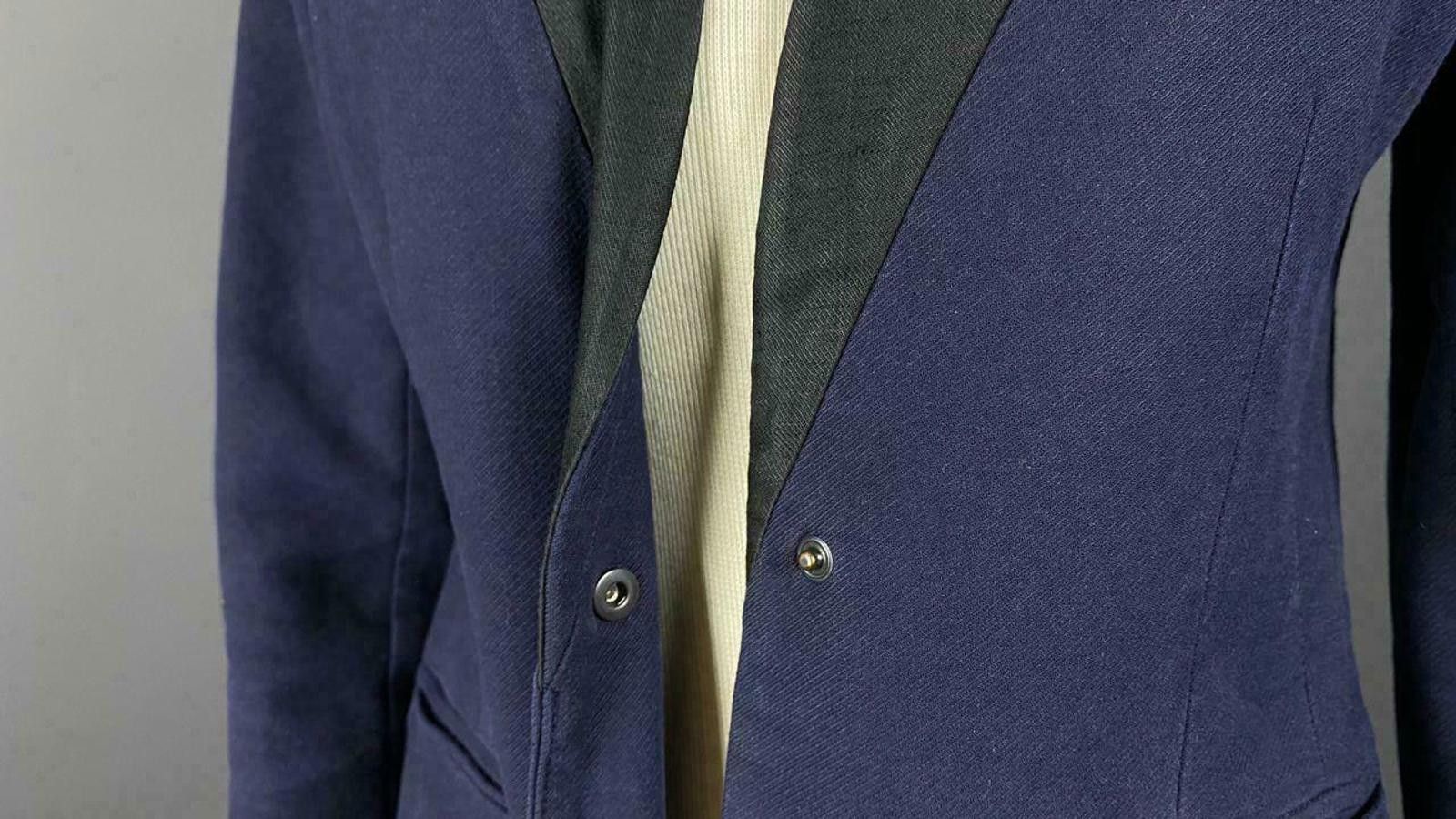 Designer Ladies Claudie Pierlot Navy Snap Blazer Jacket Size 38 Size M / US 6-8 / IT 42-44 - 4 Thumbnail