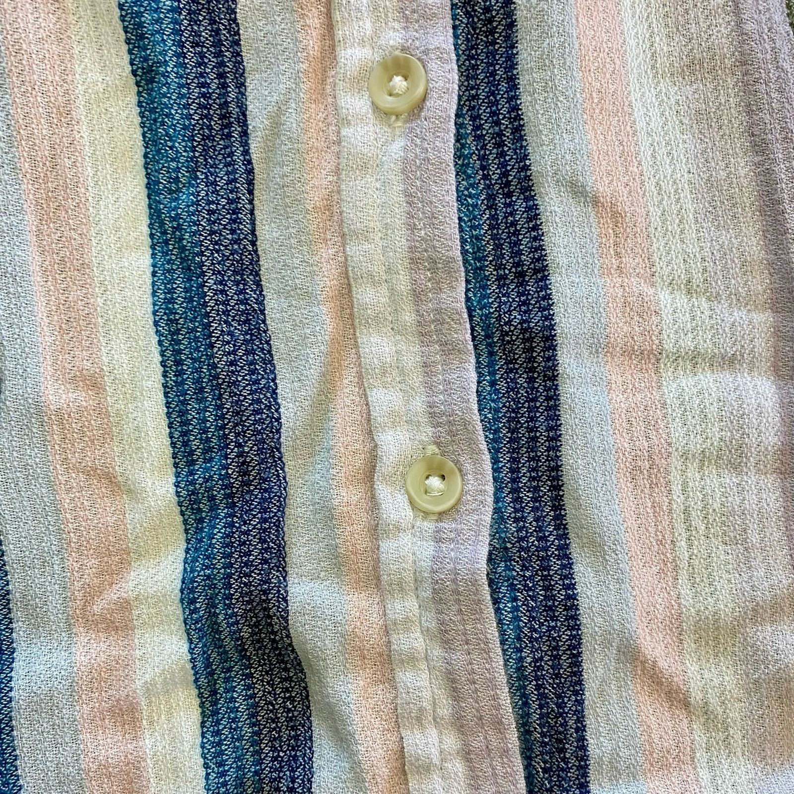 Sonoma Sonoma Stripe Blue Button-up Shirt Blouse Womens Medium Size M / US 6-8 / IT 42-44 - 5 Thumbnail