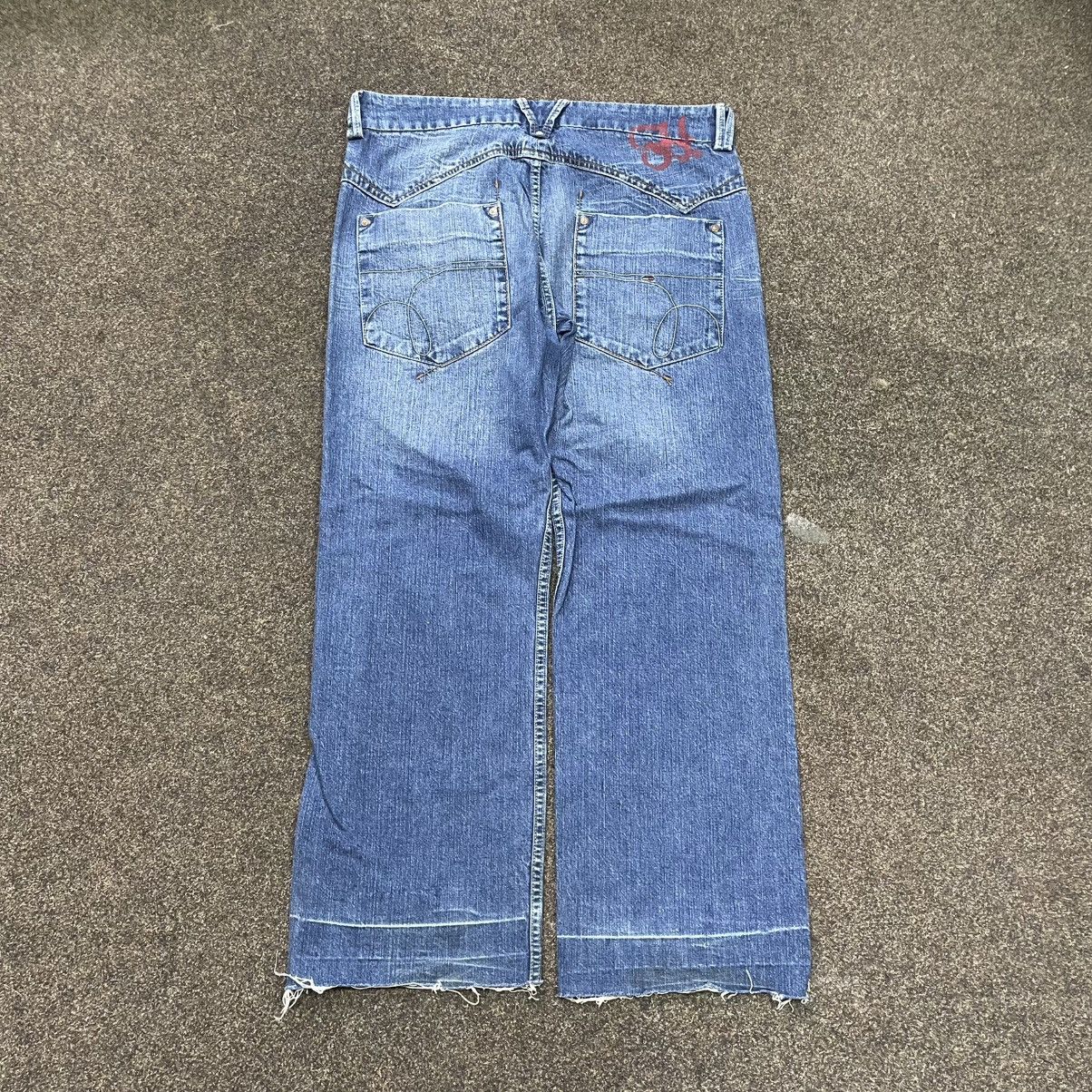 Vintage Vintage Y2K Baggy Wide Leg Jeans Distressed Skater Logo 32 Size US 32 / EU 48 - 3 Thumbnail