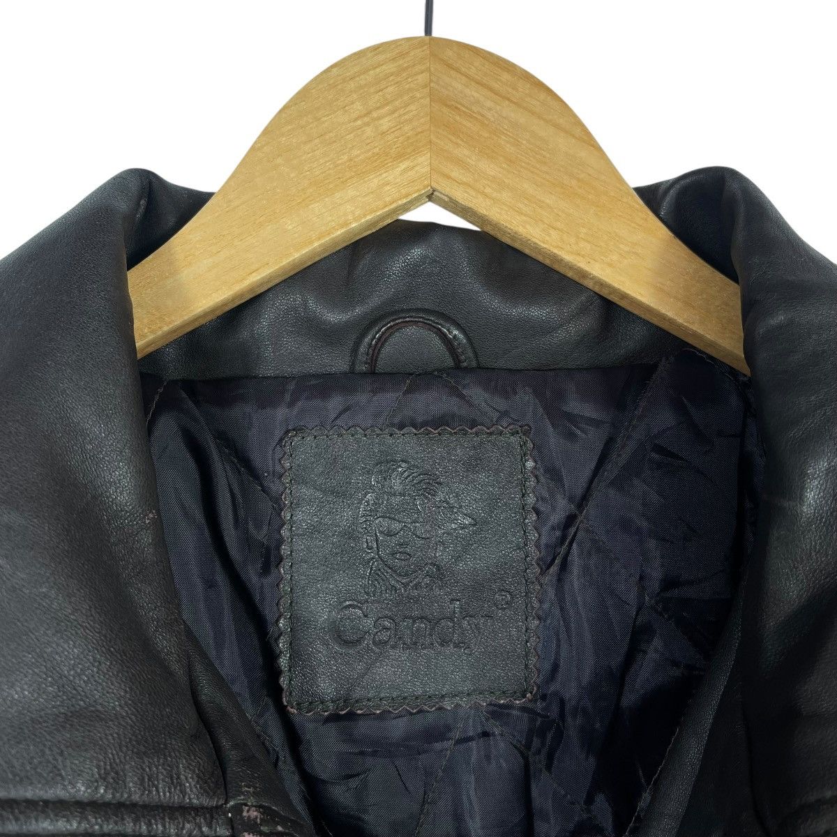Vintage Vintage Candy Genuine Leather Bomber Jacket Black Quilted Size US L / EU 52-54 / 3 - 3 Thumbnail
