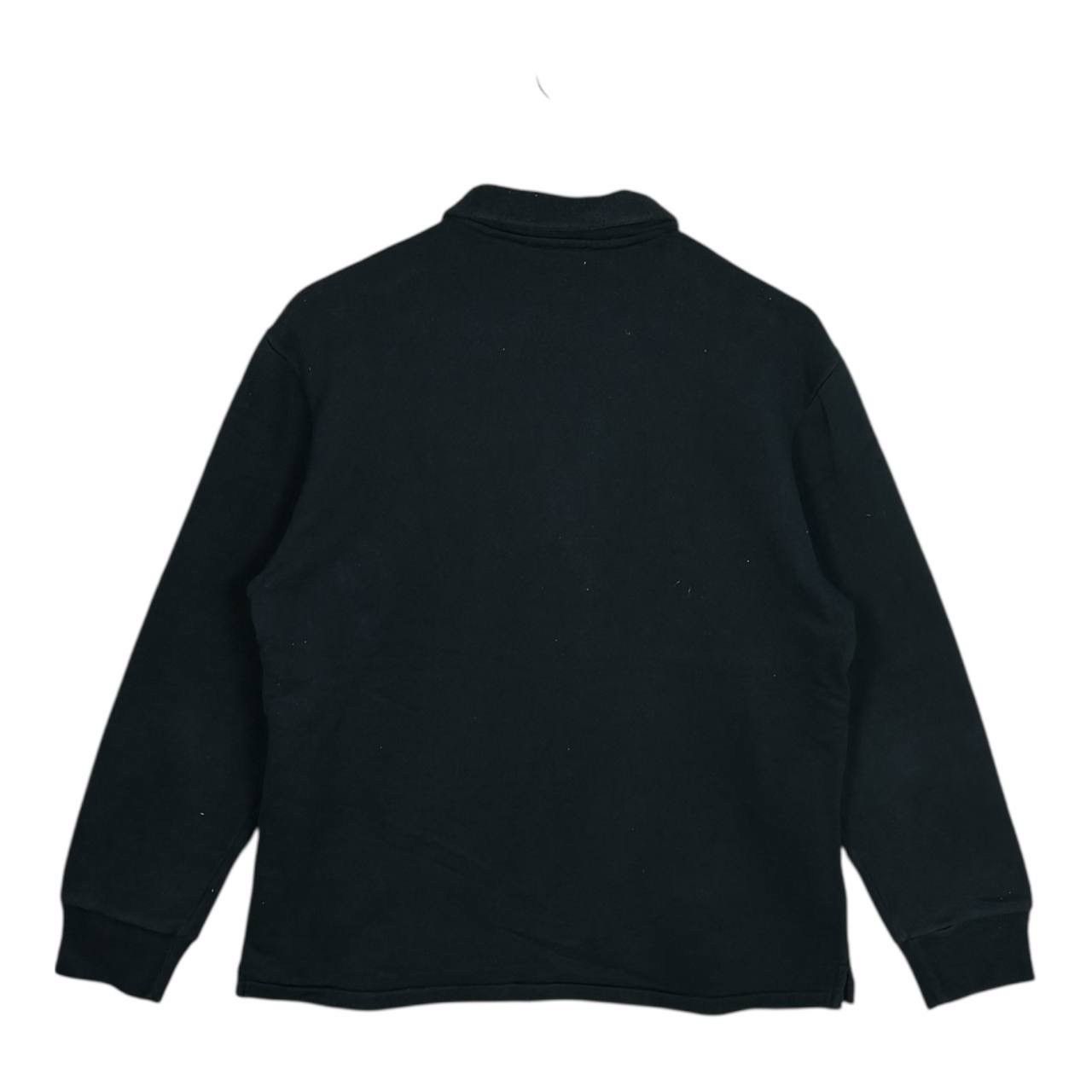 agnes b. Agnes B. Homme Vintage 1/4 Zip Sweatshirt Black Streetwear Size US M / EU 48-50 / 2 - 2 Thumbnail