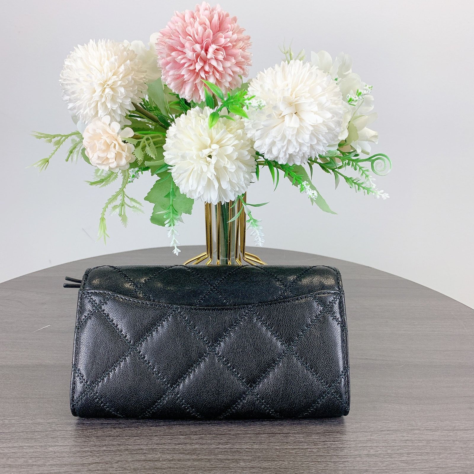 Tory Burch Tory Burch 150076 WILLA Quilted Leather Chain Wallet BLACK Size ONE SIZE - 5 Thumbnail