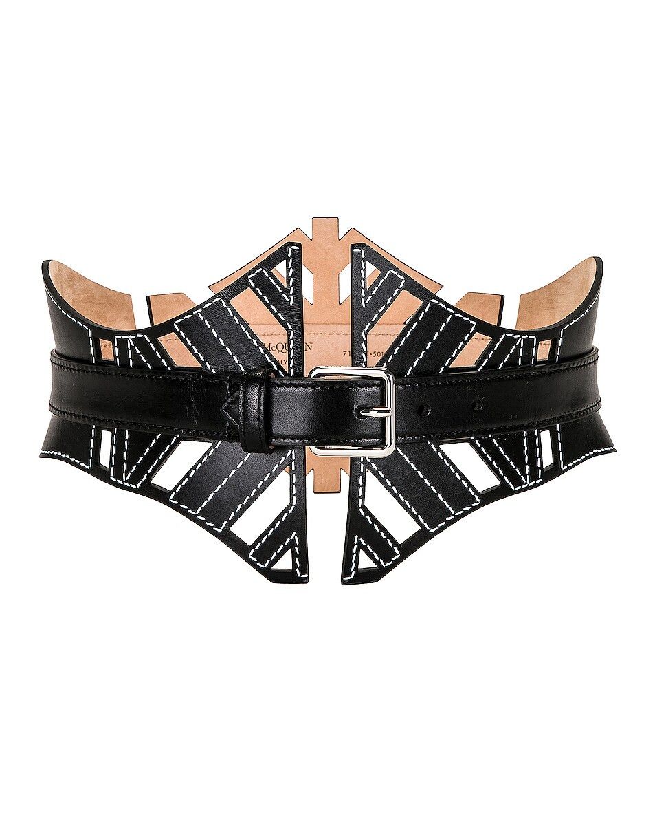 Alexander McQueen o1y0325 Size: 32 / High West Belt in Black Size ONE SIZE - 2 Thumbnail