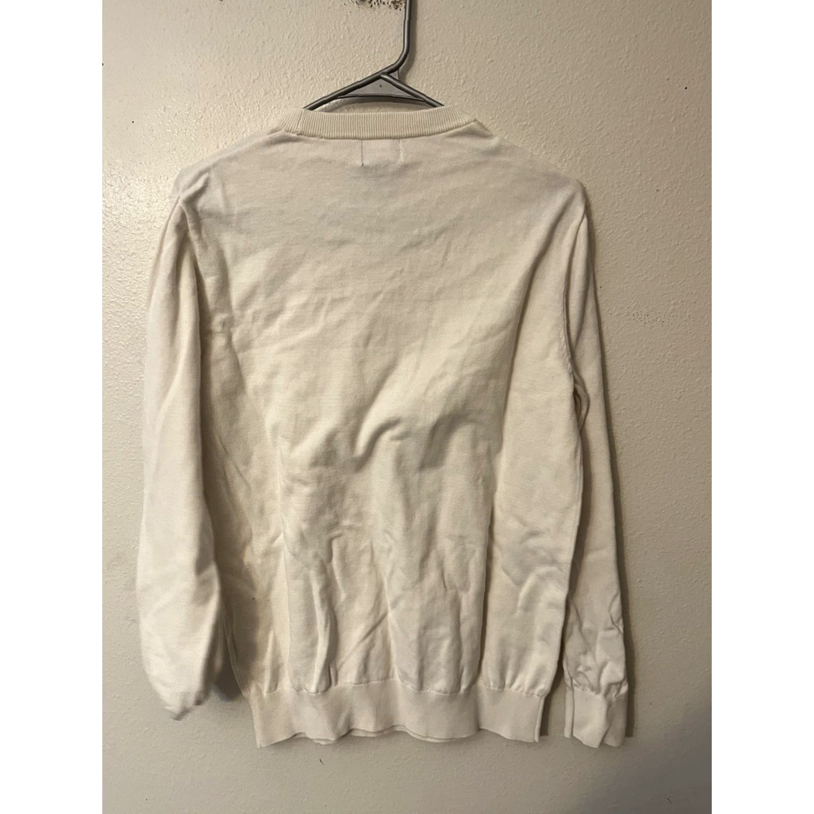 H&M H&M Mens Sweater Size Medium Ivory Long Sleeve Crew Neck Slim Fit Size US M / EU 48-50 / 2 - 3 Thumbnail