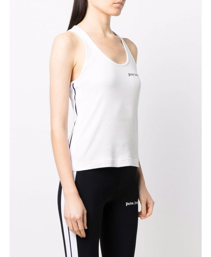 Palm Angels o1mle0425 Logo Tank Top in White Size XS / US 0-2 / IT 36-38 - 4 Thumbnail