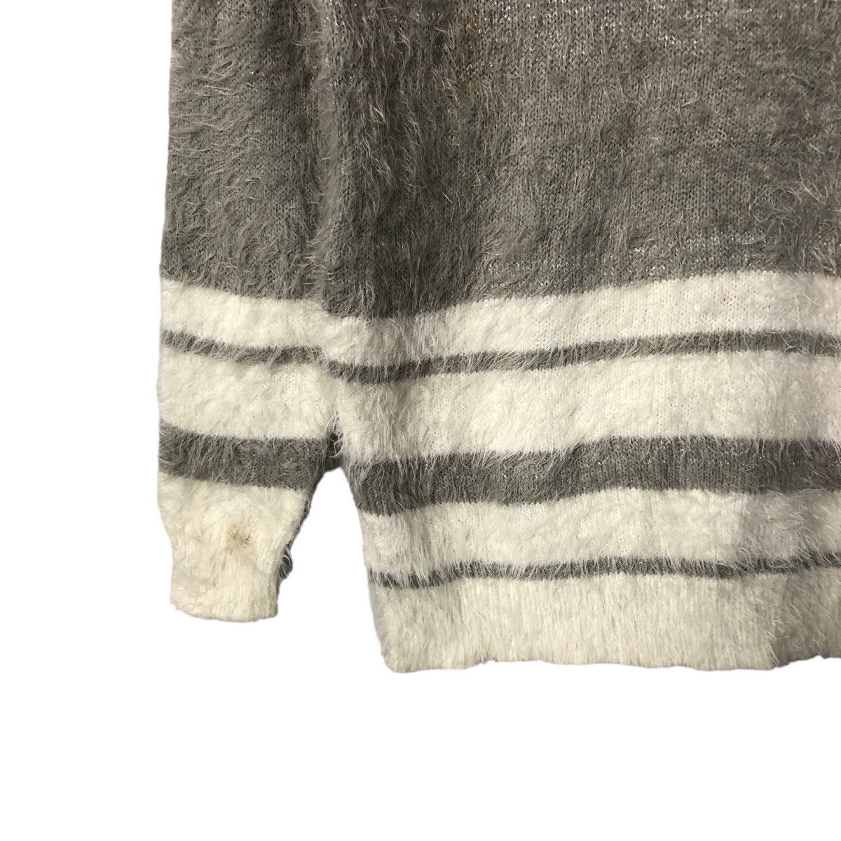 Homespun Knitwear Vintage Shoo La Rue Crewneck Mohair Striped Knitwear Sweater Size S / US 4 / IT 40 - 3 Thumbnail