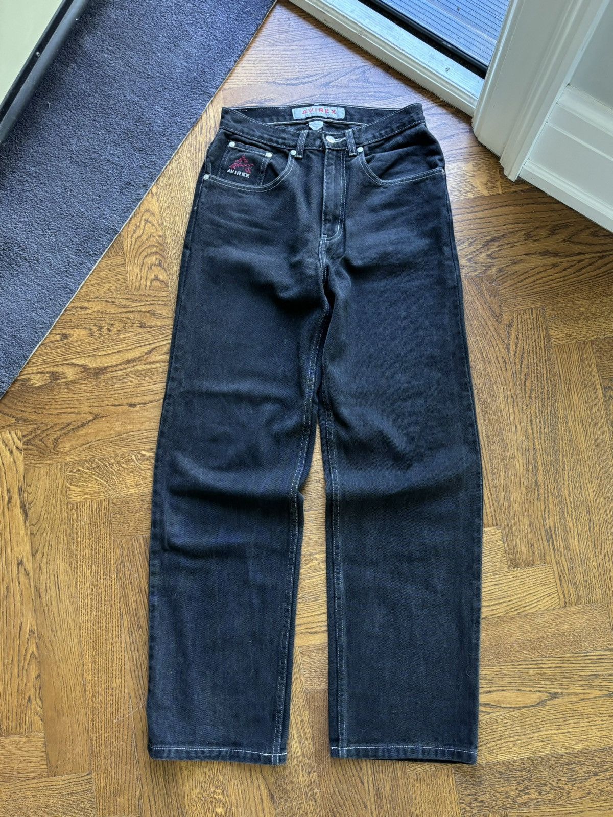 Avirex × Vintage Vintage Avirex Jeans 1990s 2000s Faded Black Denim Paco Y2K Size US 28 / EU 44 - 9 Thumbnail