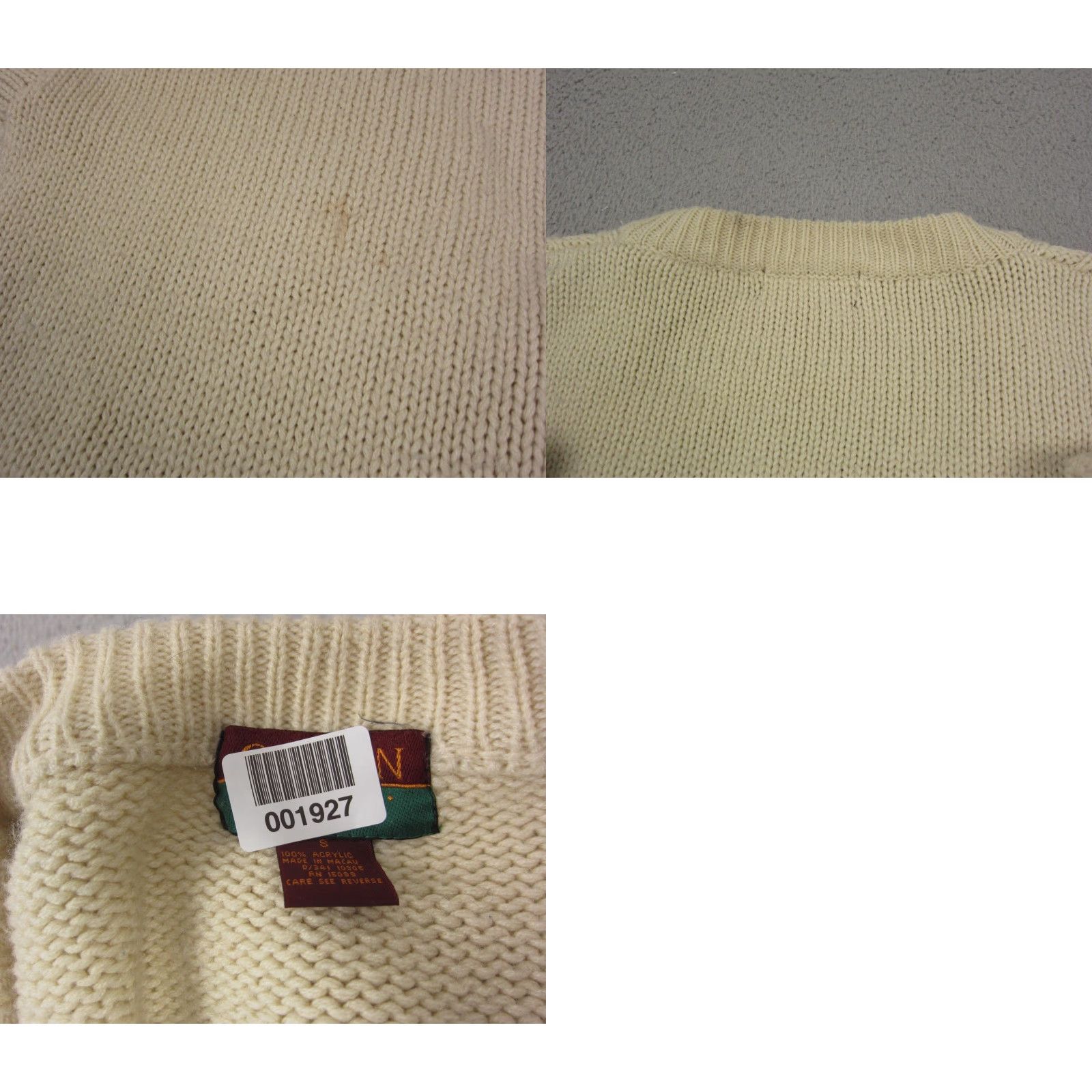 Vintage VINTAGE Oakton Cardigan Shirt Mens Small Beige V-Neck Cable Knit 90s Beige Oakton Limited Cardigan Mens Small Beige V-Neck 90s Shirt Size US S / EU 44-46 / 1 - 9 Thumbnail