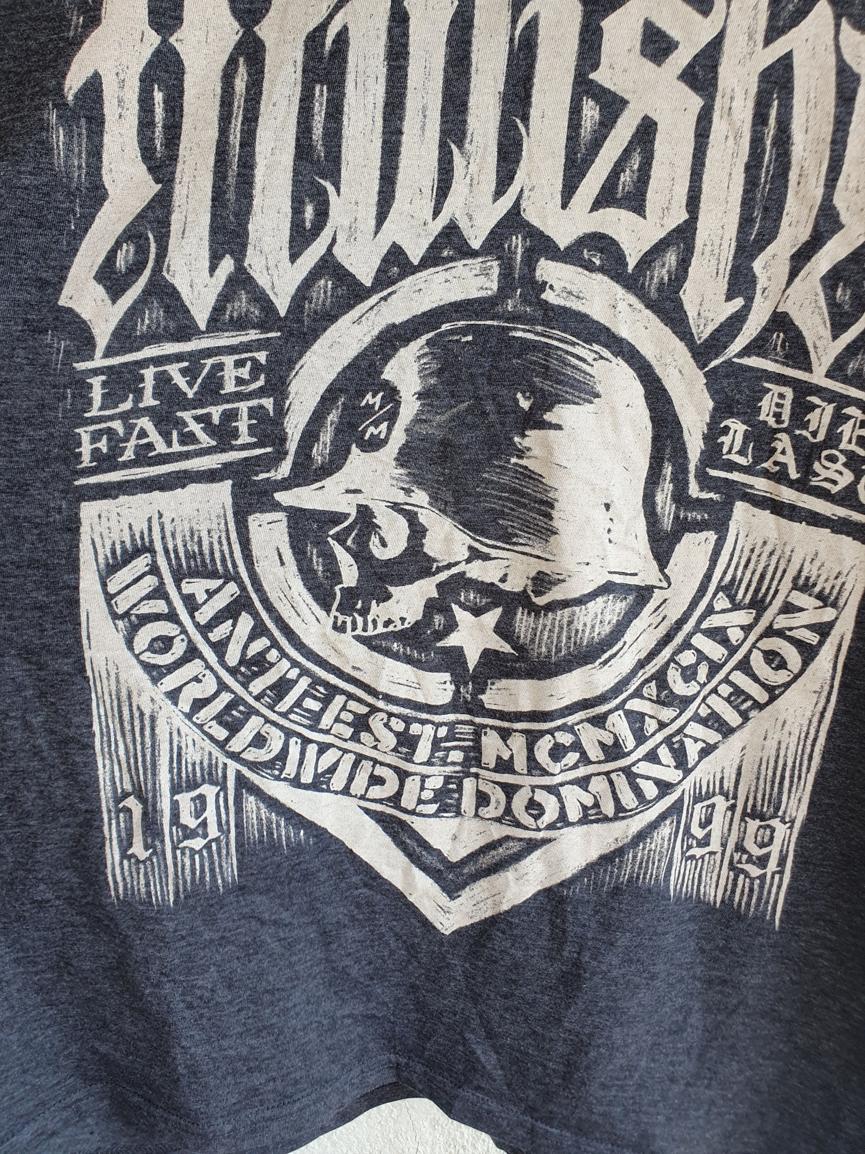 Metal Mulisha Metal Mulisha Worldwide Domination 1999 t-shirt sz XL Size US XL / EU 56 / 4 - 7 Thumbnail