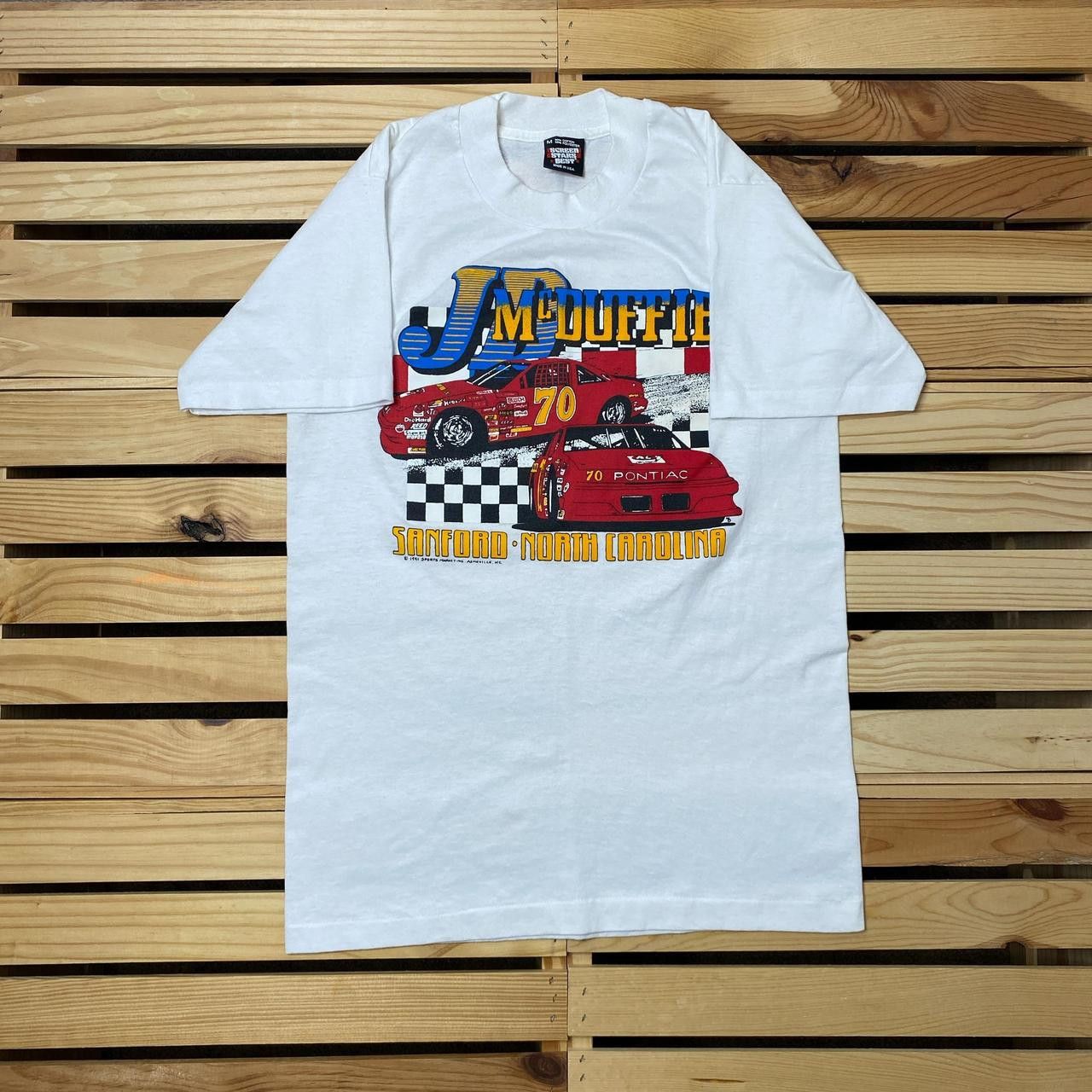 Other Vintage NASCAR x JD McDuffie White Racing Tee Size Medium Size US M / EU 48-50 / 2 - 1 Thumbnail