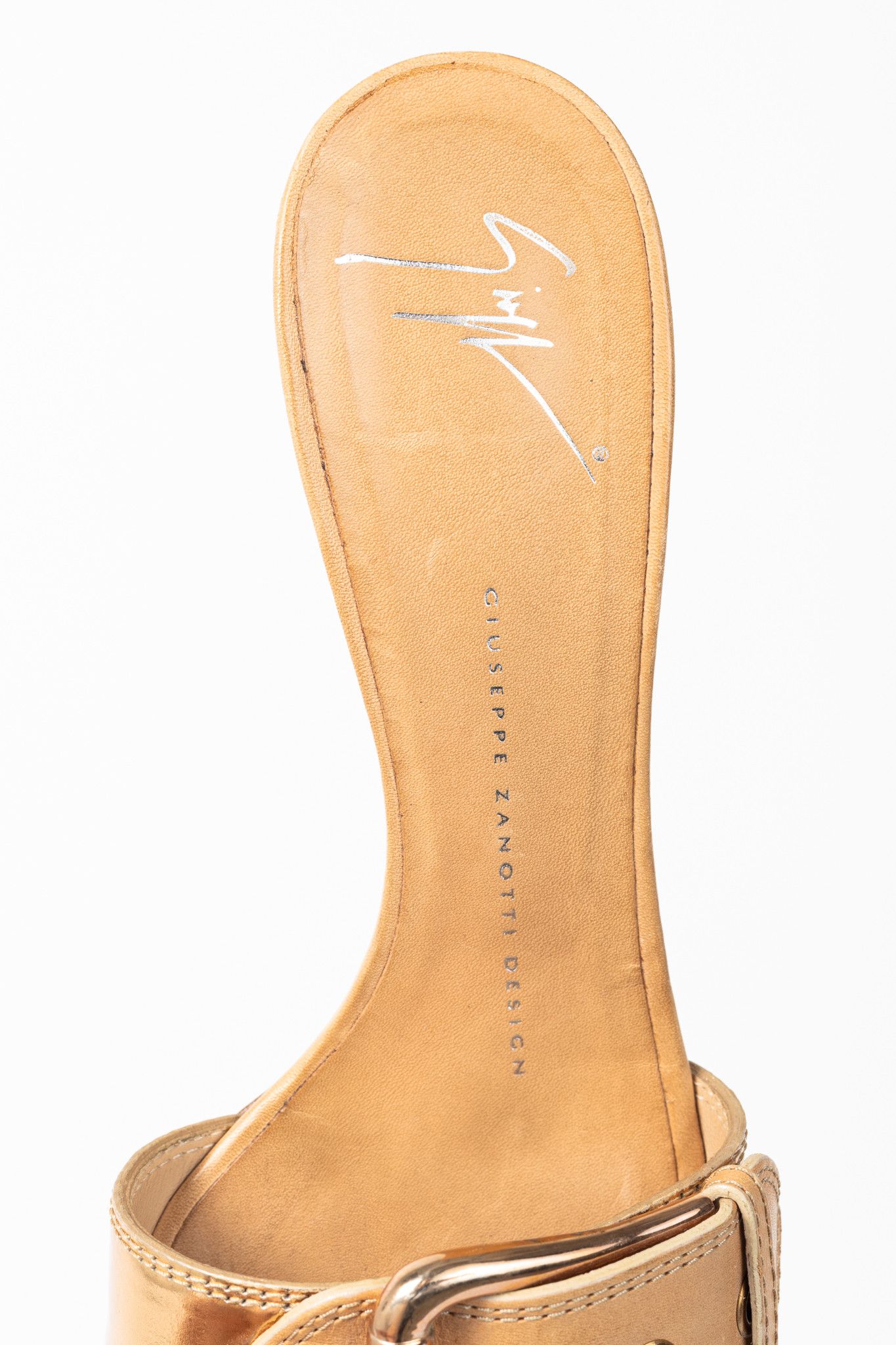 Giuseppe Zanotti Giuseppe Zanotti Camel Leather Buckled Mule Sandals Size US 6.5 / IT 36.5 - 10 Thumbnail