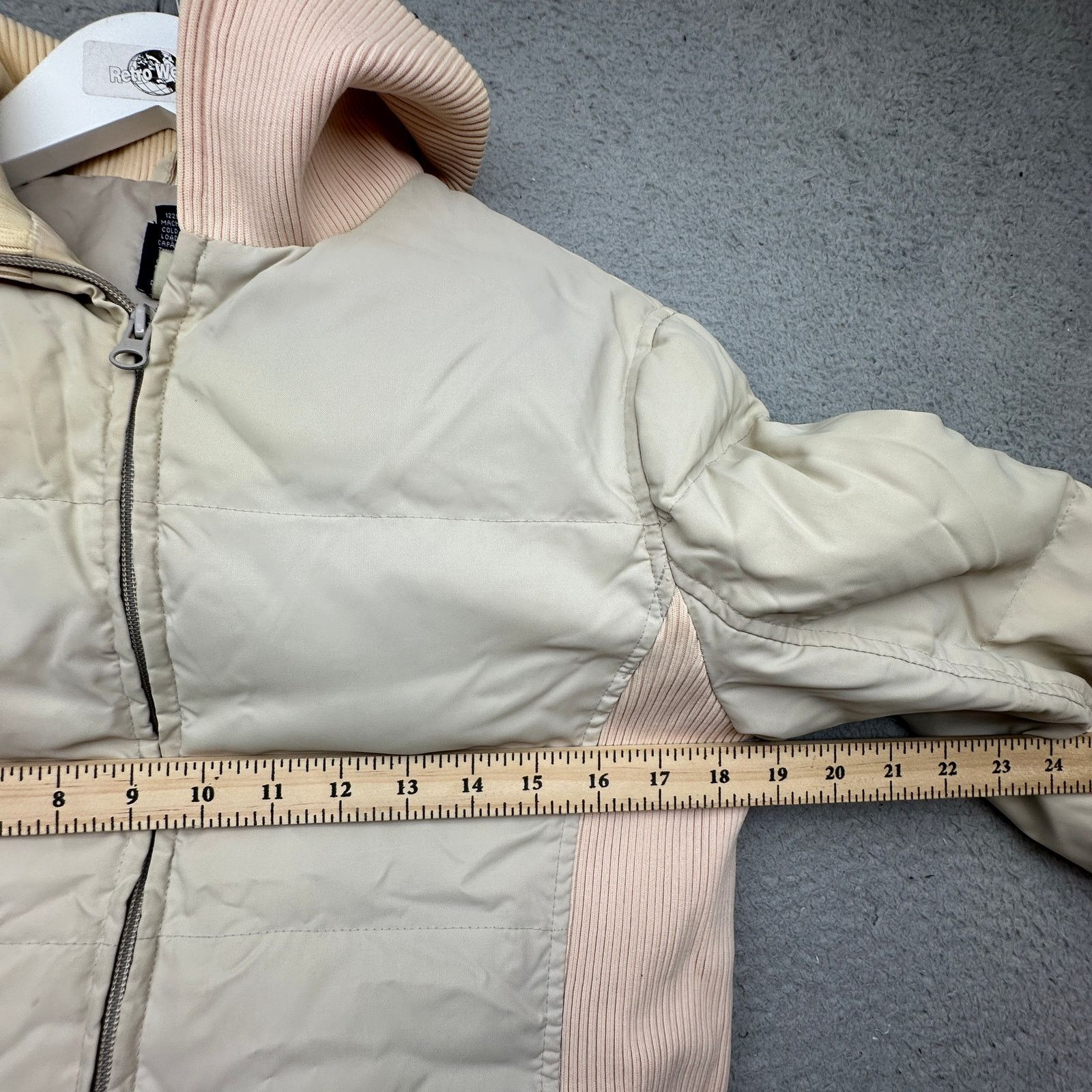 Gap VTG Gap Puffer Goose Down Jacket Women Small Tan Pink Size S / US 4 / IT 40 - 4 Thumbnail