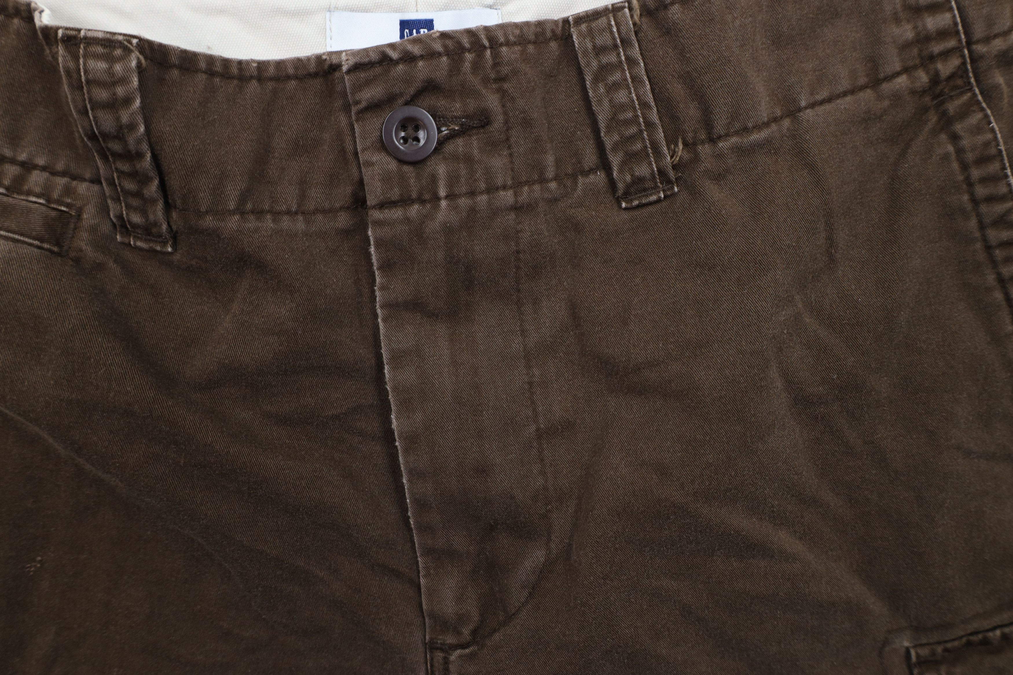 Gap × Vintage Vintage Gap Above Knee Heavyweight Cargo Shorts Brown Cotton Size US 36 / EU 52 - 6 Thumbnail