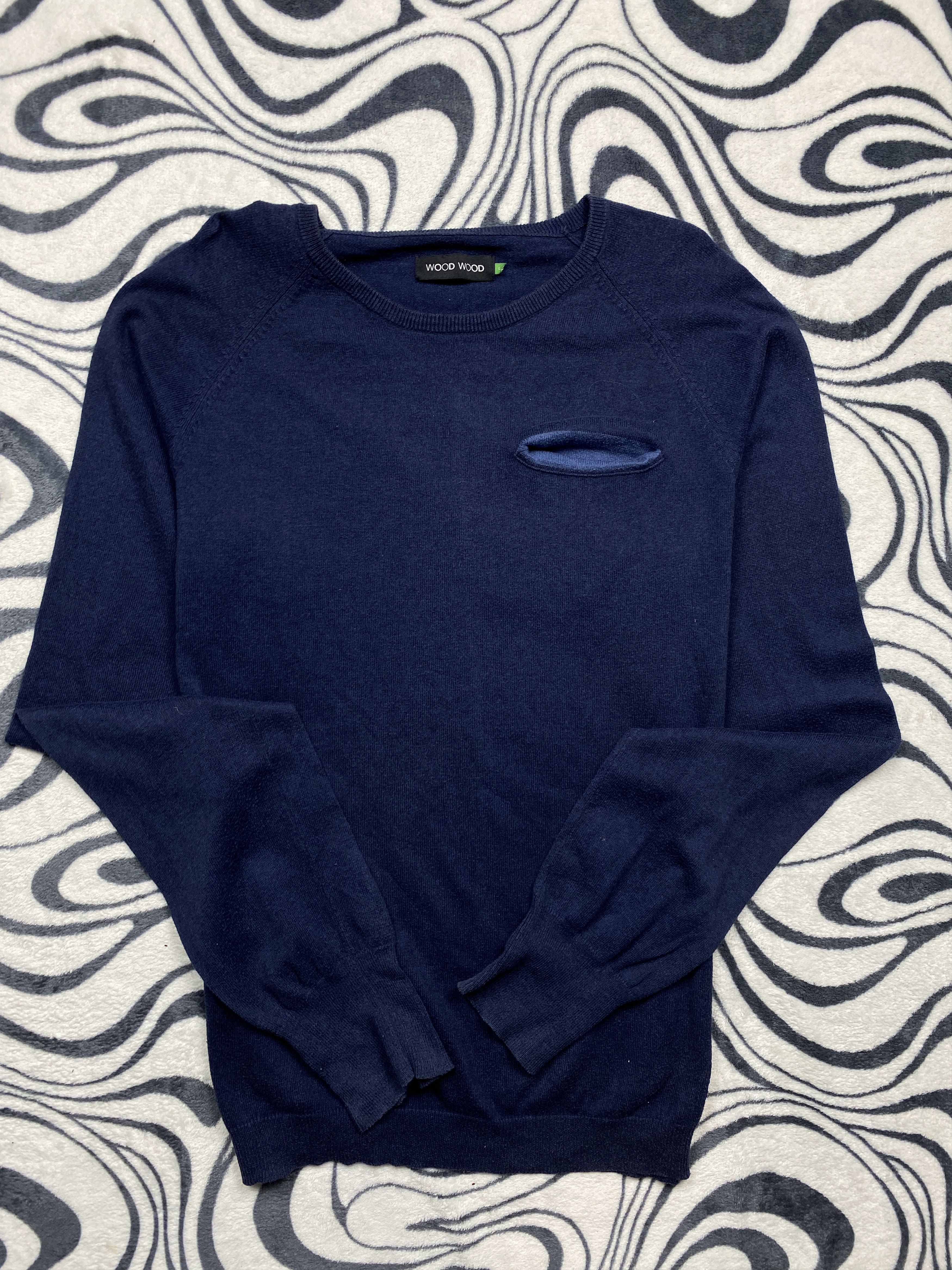 Wood Wood Wood Wood Vintage Mens Cotton Cashmere Sweater Y2K Size US L / EU 52-54 / 3 - 1 Thumbnail