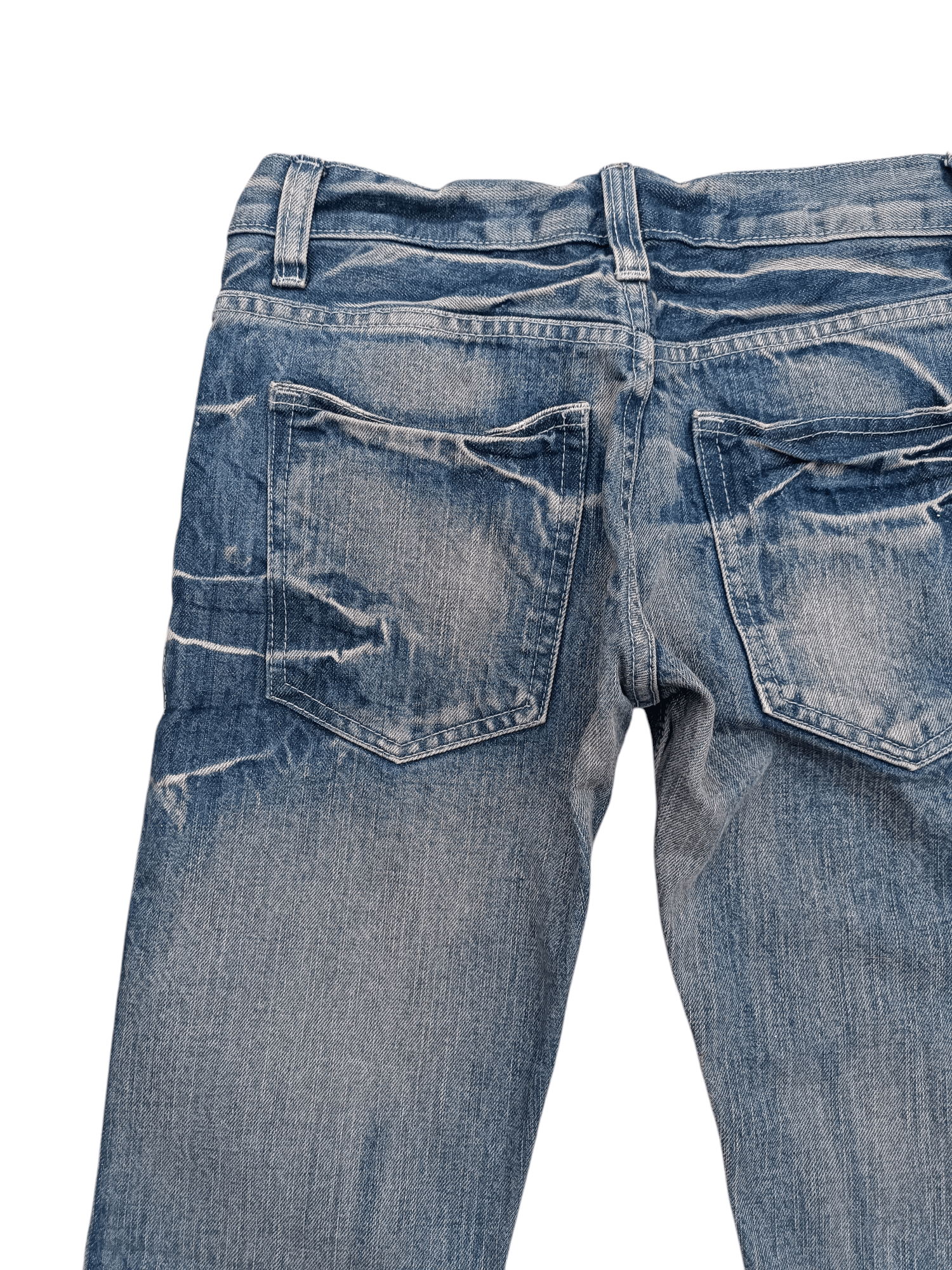 Japanese Brand Flared K.U.I Whiskers Faded Boot Cut Jeans Size US 28 / EU 44 - 18 Thumbnail