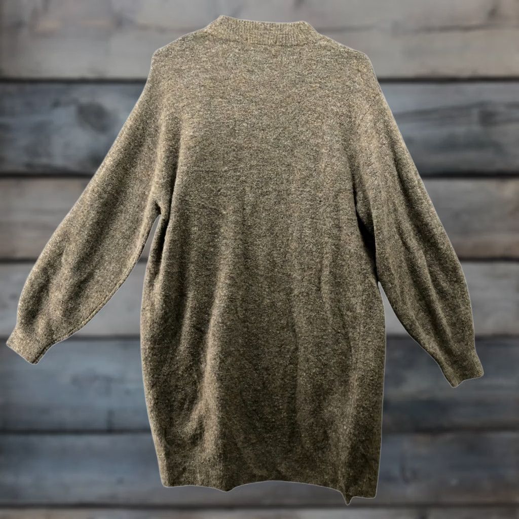 H&M H&M Cardigan Womens XS Brown Open Front Longline Balloon Sleeve Soft Fuzzy Knit Open Front Autumn Winter Fall Casual | Regular Fit Size XS / US 0-2 / IT 36-38 - 1 Thumbnail