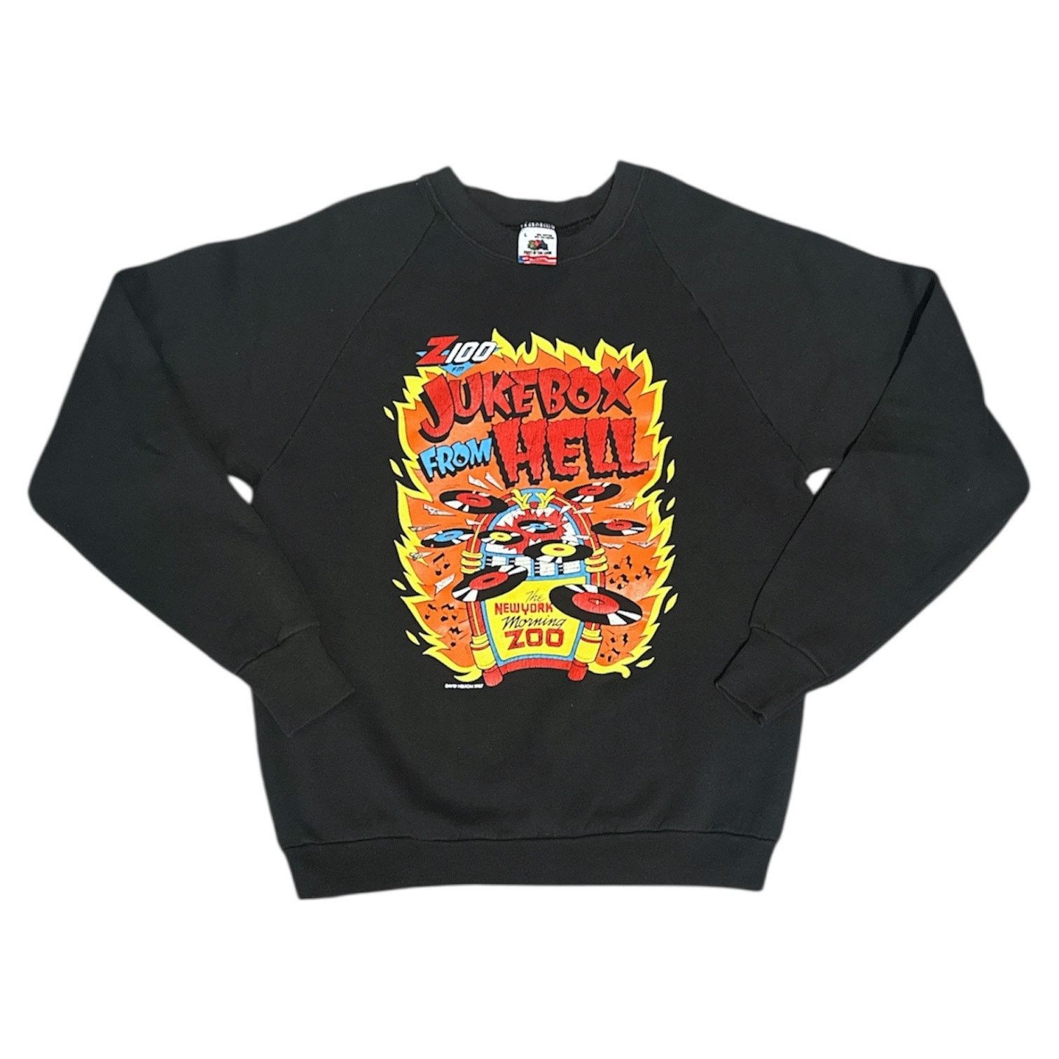 Fruit Of The Loom 1987 Z100 Jukebox From Hell New York Morning Zoo Crewneck Size US L / EU 52-54 / 3 - 1 Preview