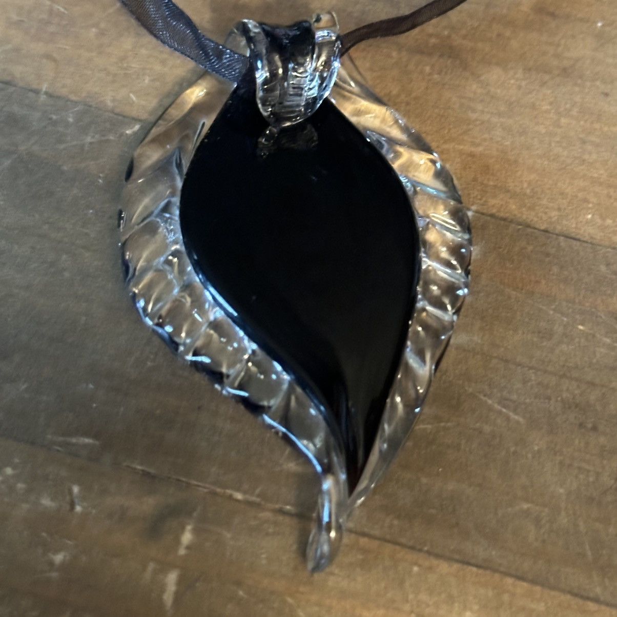 Other Murano glass leaf pendant ribbon necklace Size ONE SIZE - 5 Thumbnail