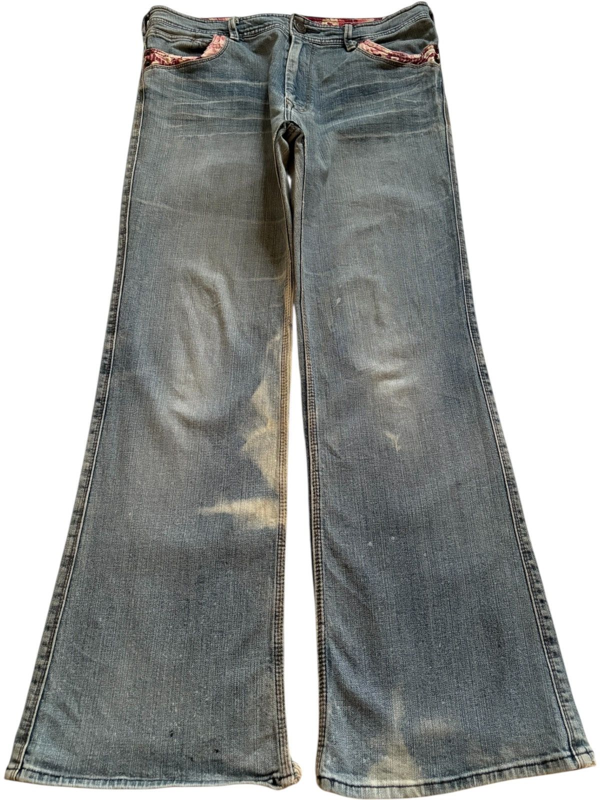Hysteric Glamour × Japanese Brand Vintage Japanese Brand Harajuku Style Distress Flare Jean Size 32" / US 10 / IT 46 - 1 Thumbnail