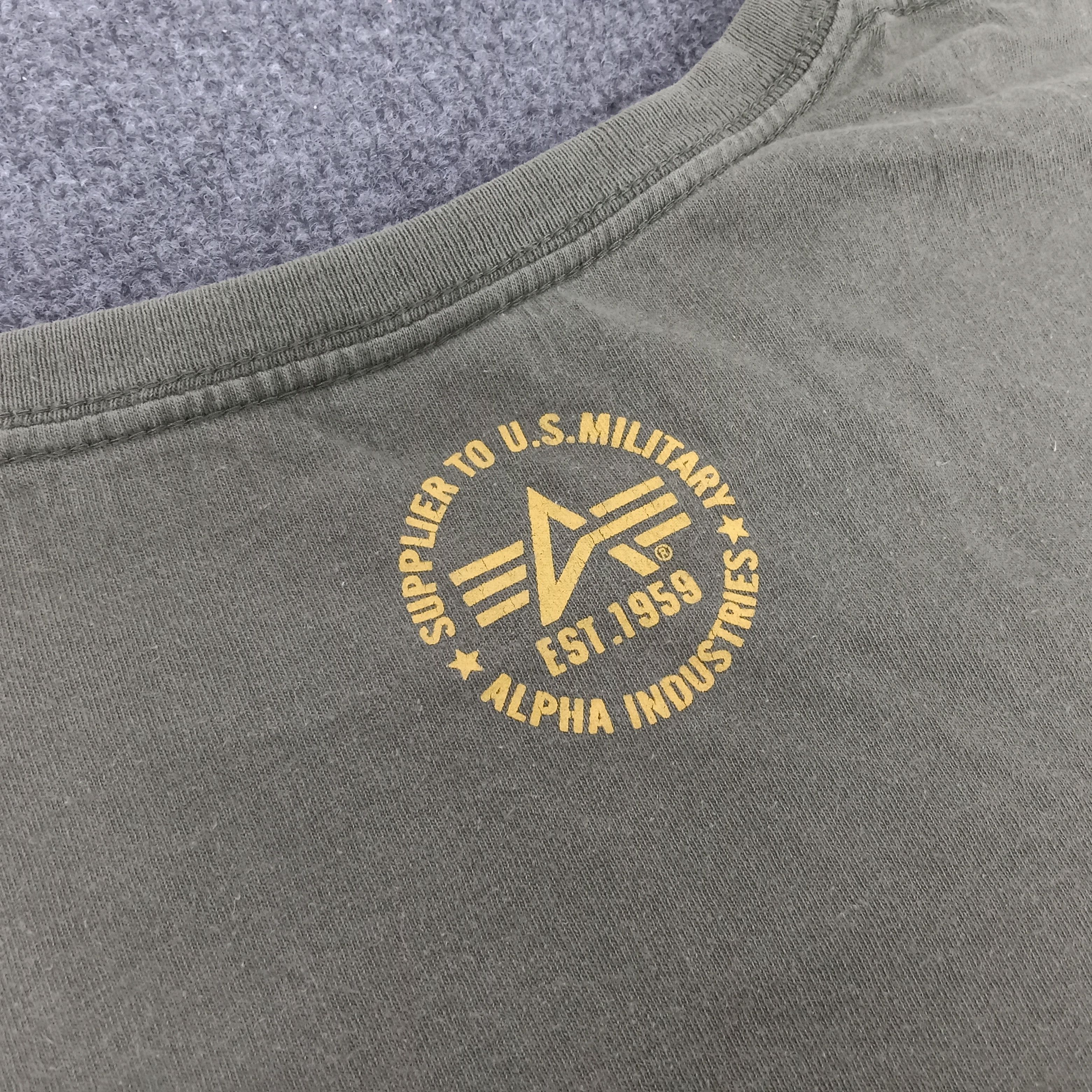 Alpha Industries × Vintage Alpha Industries Military Army Style Tshirt Size US L / EU 52-54 / 3 - 4 Thumbnail