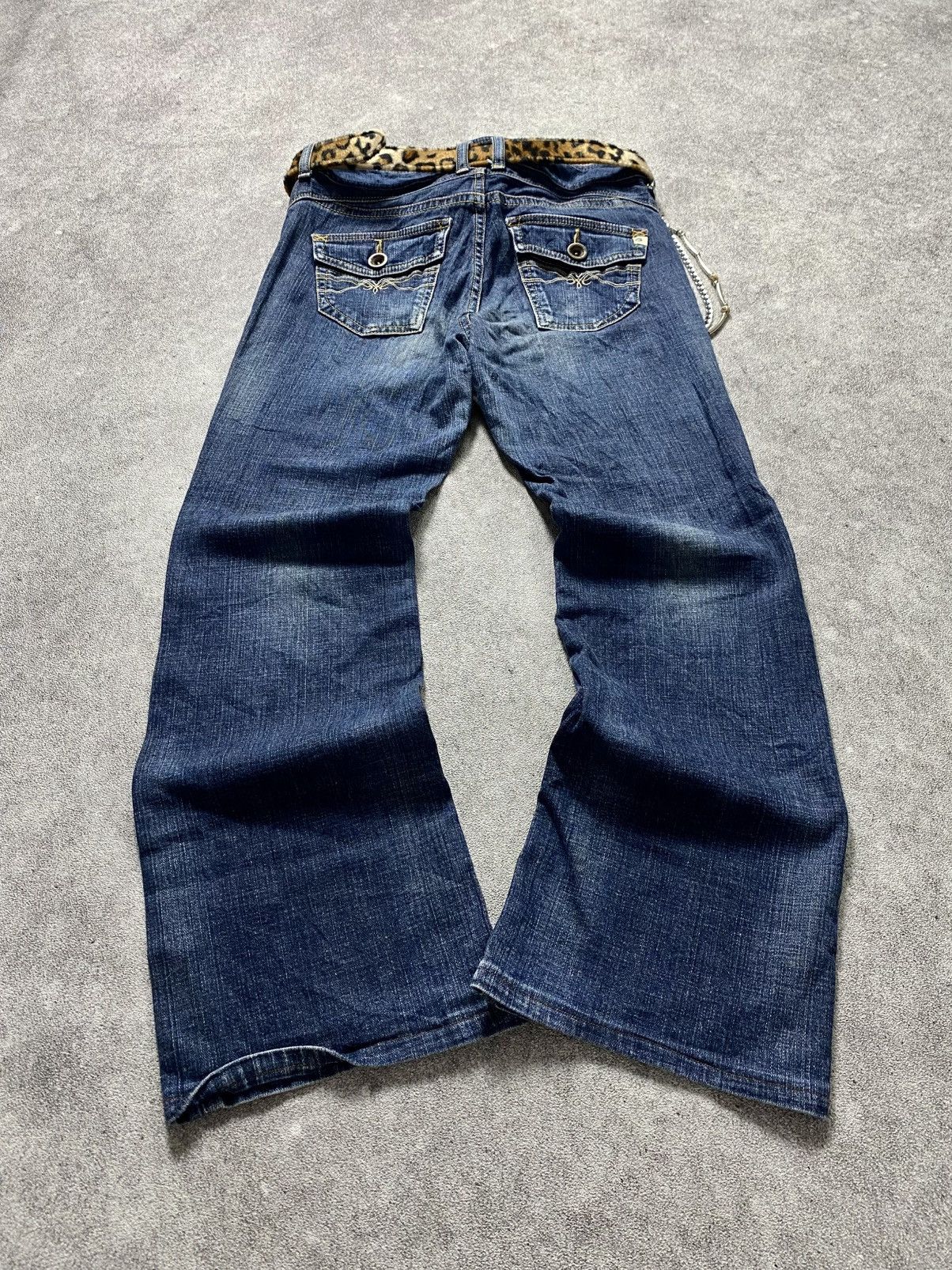 Hysteric Glamour × Japanese Brand × Tornado Mart 2000s Blue hysteric style Flare jean Size US 33 - 2 Thumbnail