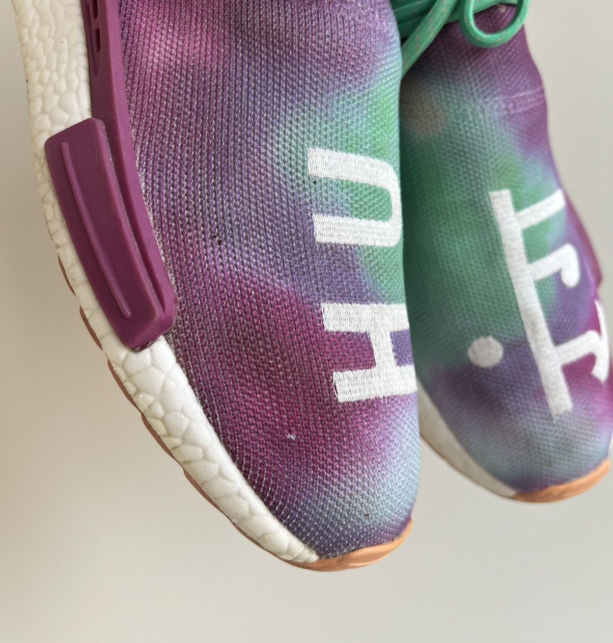 Adidas × Pharrell Pharrell Adidas NMD Human Race Trail Holi Festival Sneakers Size US 12 / EU 45 - 3 Thumbnail