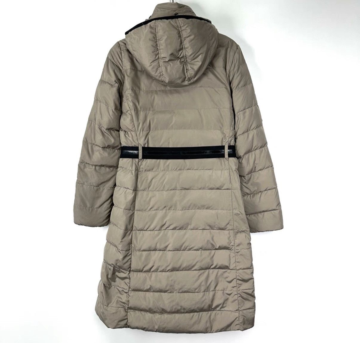 Moncler Moncler Women's Taupe Long Waist Down Jacket with Belt K12 Size XS / US 0-2 / IT 36-38 - 2 Thumbnail