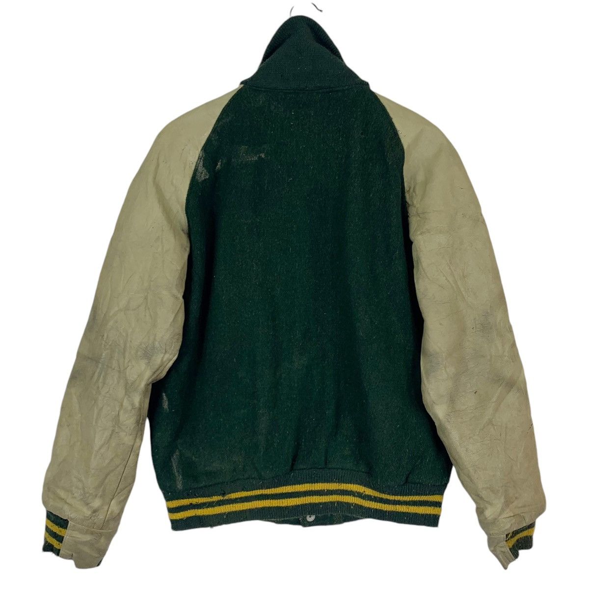 Golden Bear 🔥🔥 VINTAGE GOLDEN BEAR VARSITY WOOL LEATHER JACKET Size US M / EU 48-50 / 2 - 12 Thumbnail