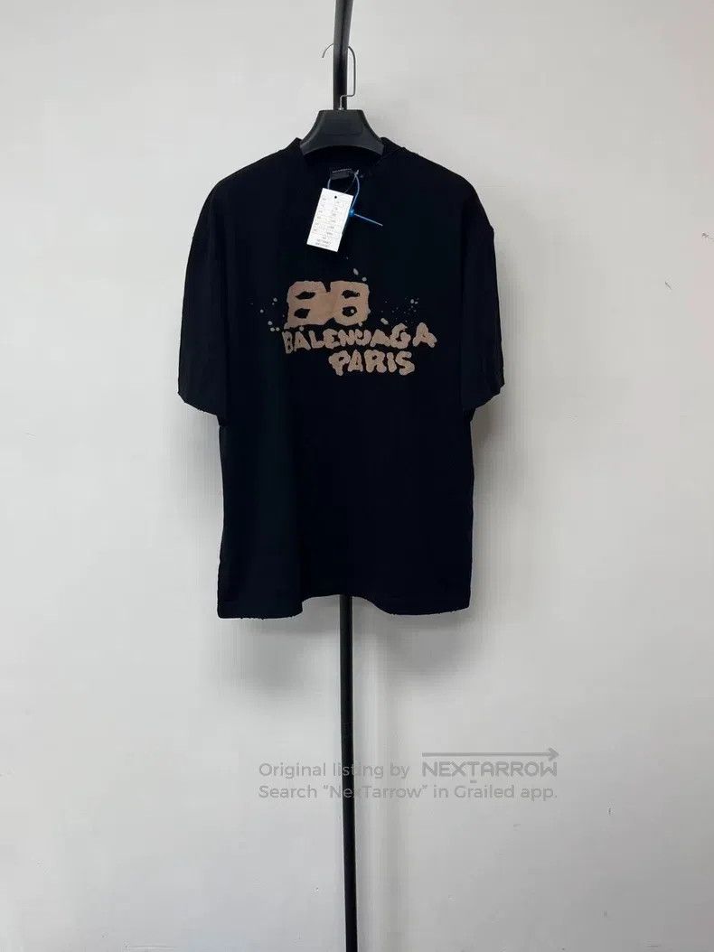 Balenciaga Balenciaga Letter print round neck short sleeve T-shirt Size US S / EU 44-46 / 1 - 1 Thumbnail