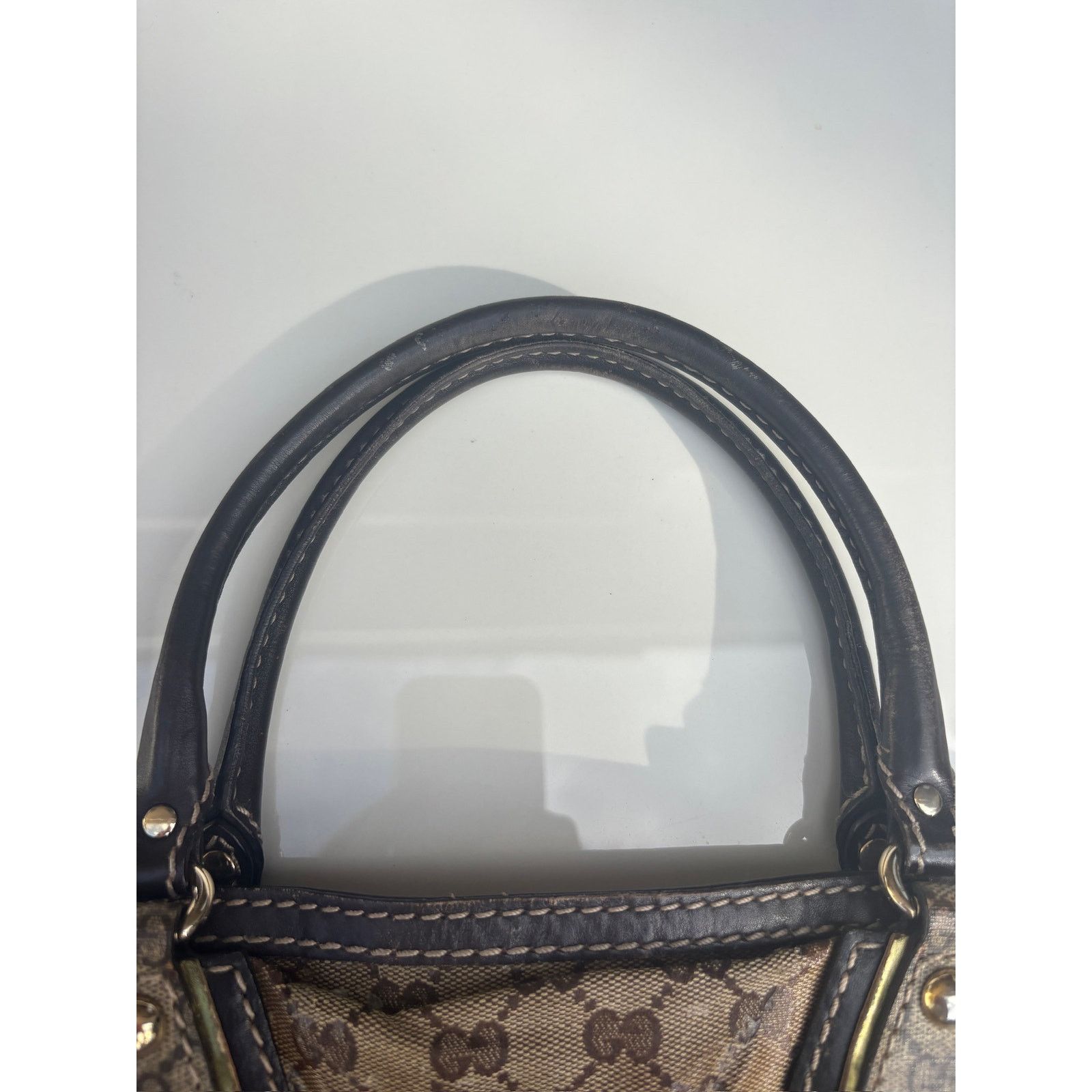 Gucci Gucci GG Brown Monogram Crystal Mix Handle Bag Size ONE SIZE - 6 Thumbnail