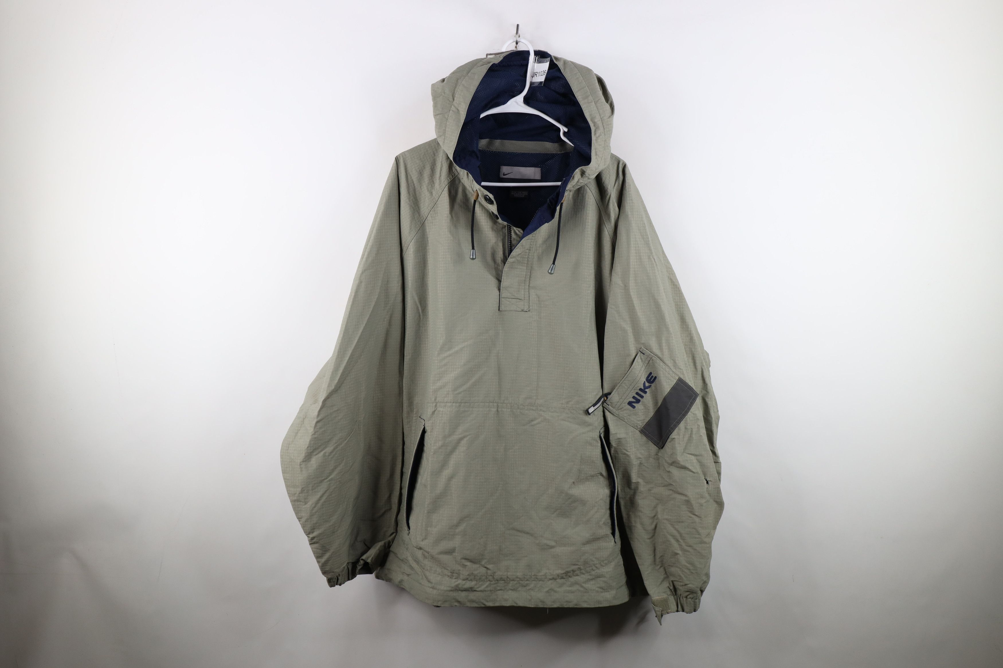 Nike Vintage Nike Swoosh Reflective Ripstop Anorak Jacket Green Size US XXL / EU 58 / 5 - 1 Thumbnail