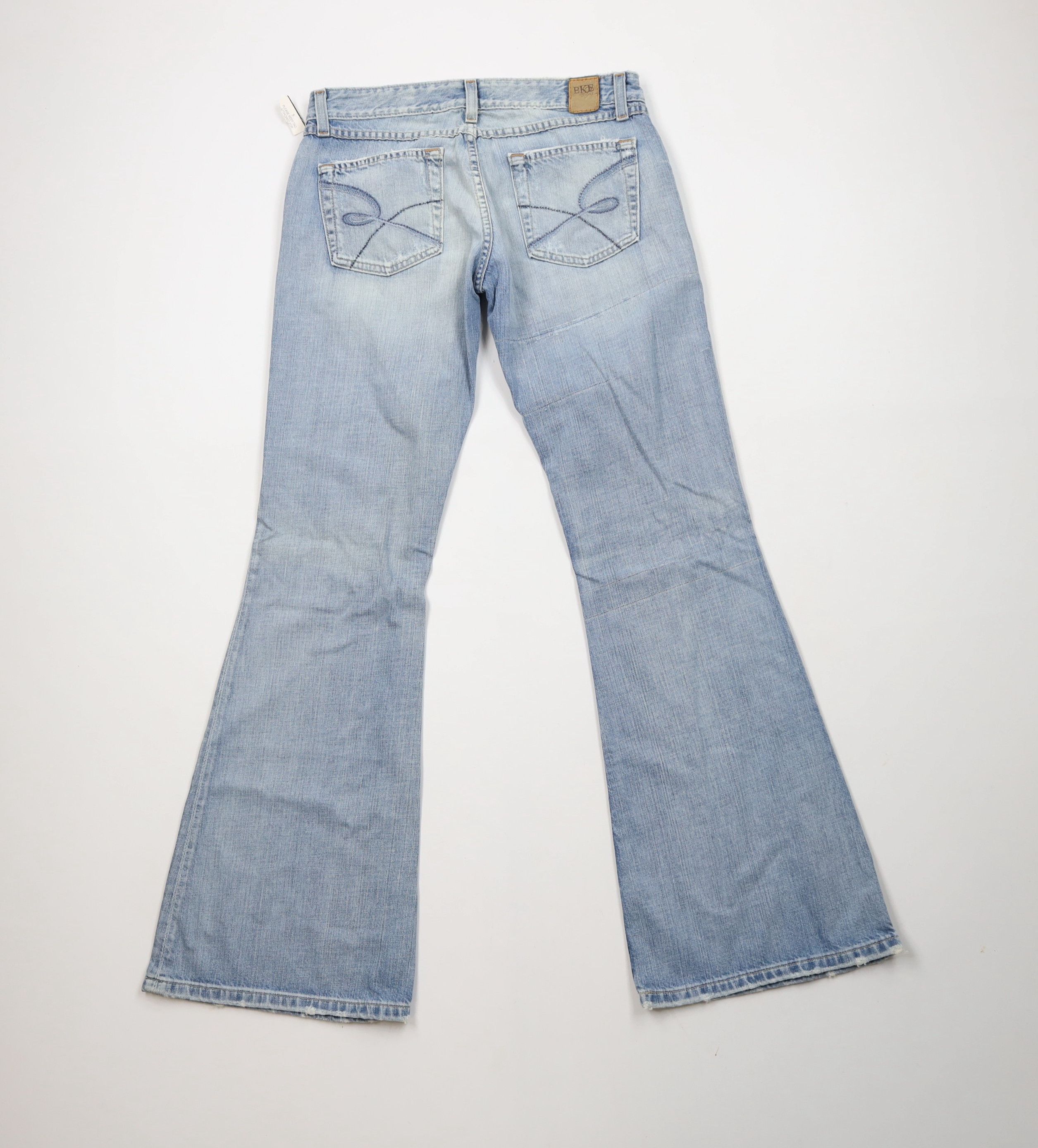Vintage New Buckle BKE Star Thick Stitch Flared Bell Bottoms Jeans Size 29" - 12 Thumbnail