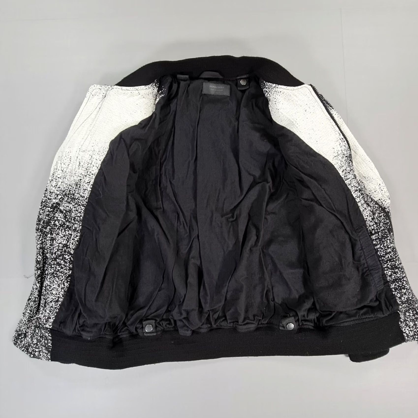Vintage VINTAGE REPRESENT Mens Jacket Black & White Large Full Zip Oblivion Bomber Made in UK Size US L / EU 52-54 / 3 - 7 Thumbnail