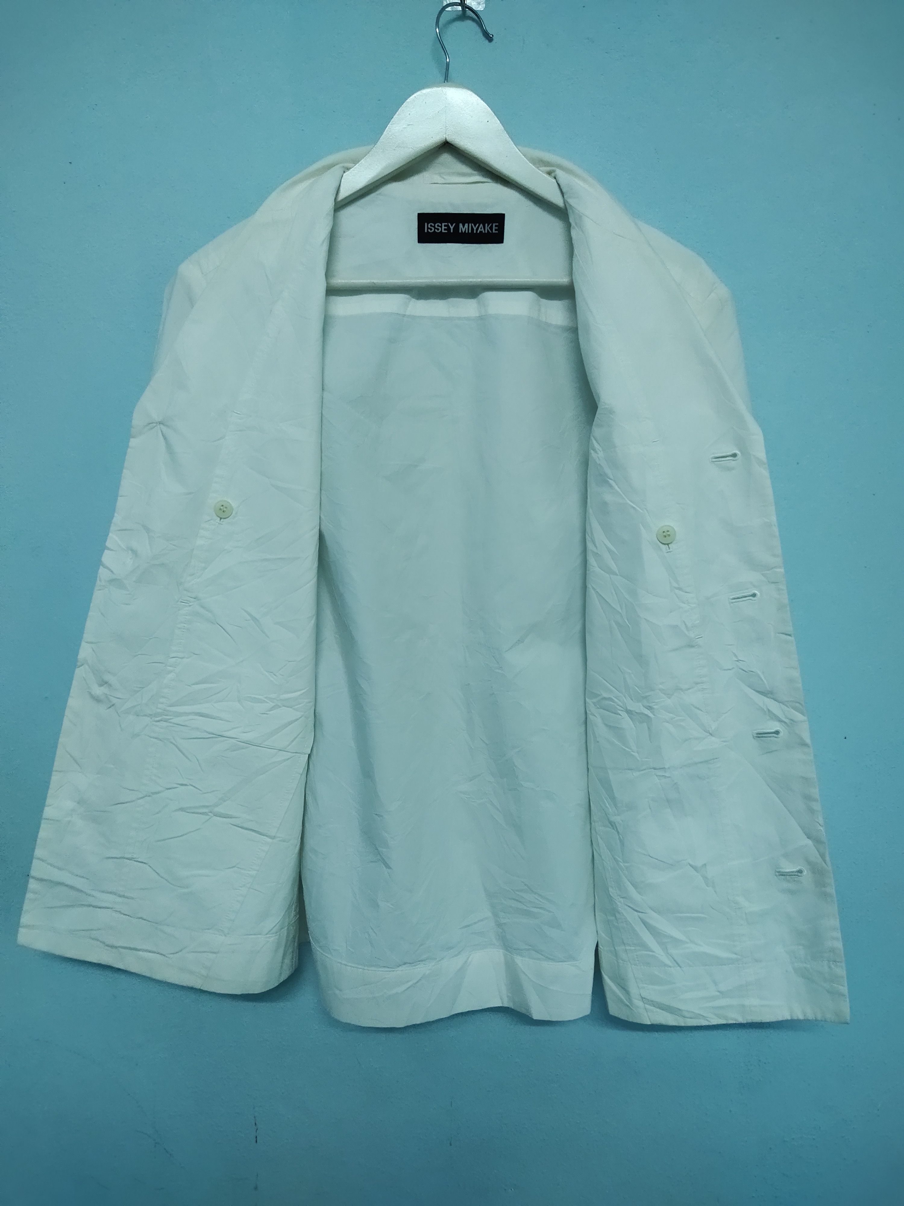 Issey Miyake × Vintage Vintage Issey Miyake White Jacket Size S / US 4 / IT 40 - 6 Thumbnail