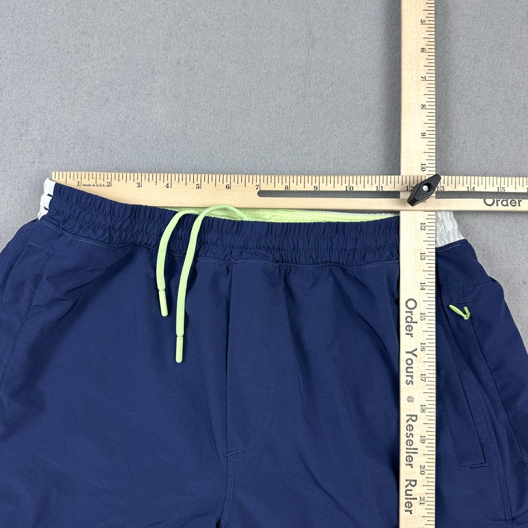 Vintage Birddogs Shorts Men Large Blue Lined Athletic Drawstring Zip Pockets Elastic L Size US 33 - 6 Thumbnail